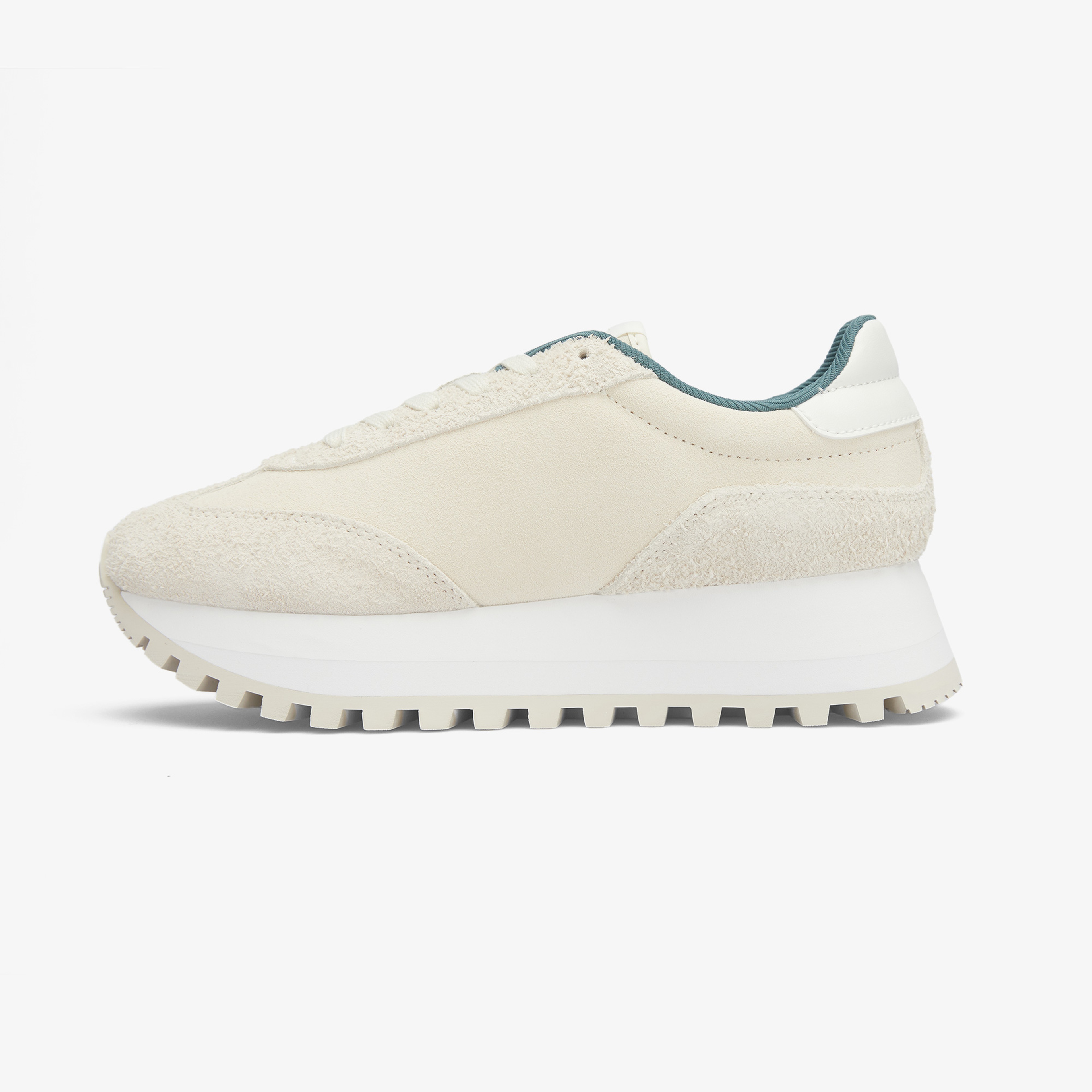 Calvin Klein Jeans Runner Laceup Ml Suede Kadın Bej Spor Ayakkabı