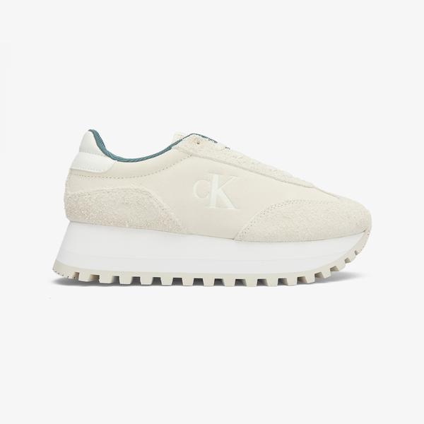 Calvin Klein Jeans Runner Laceup Ml Suede Kadın Bej Spor Ayakkabı