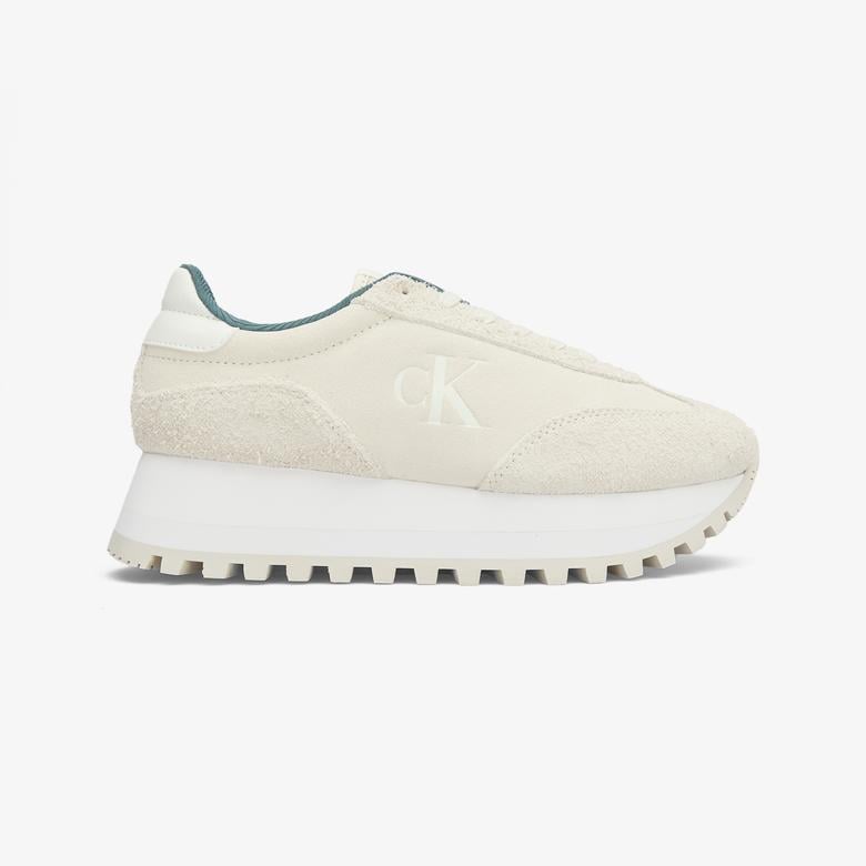 Calvin Klein Jeans Runner Laceup Ml Suede Kadın Bej Spor Ayakkabı