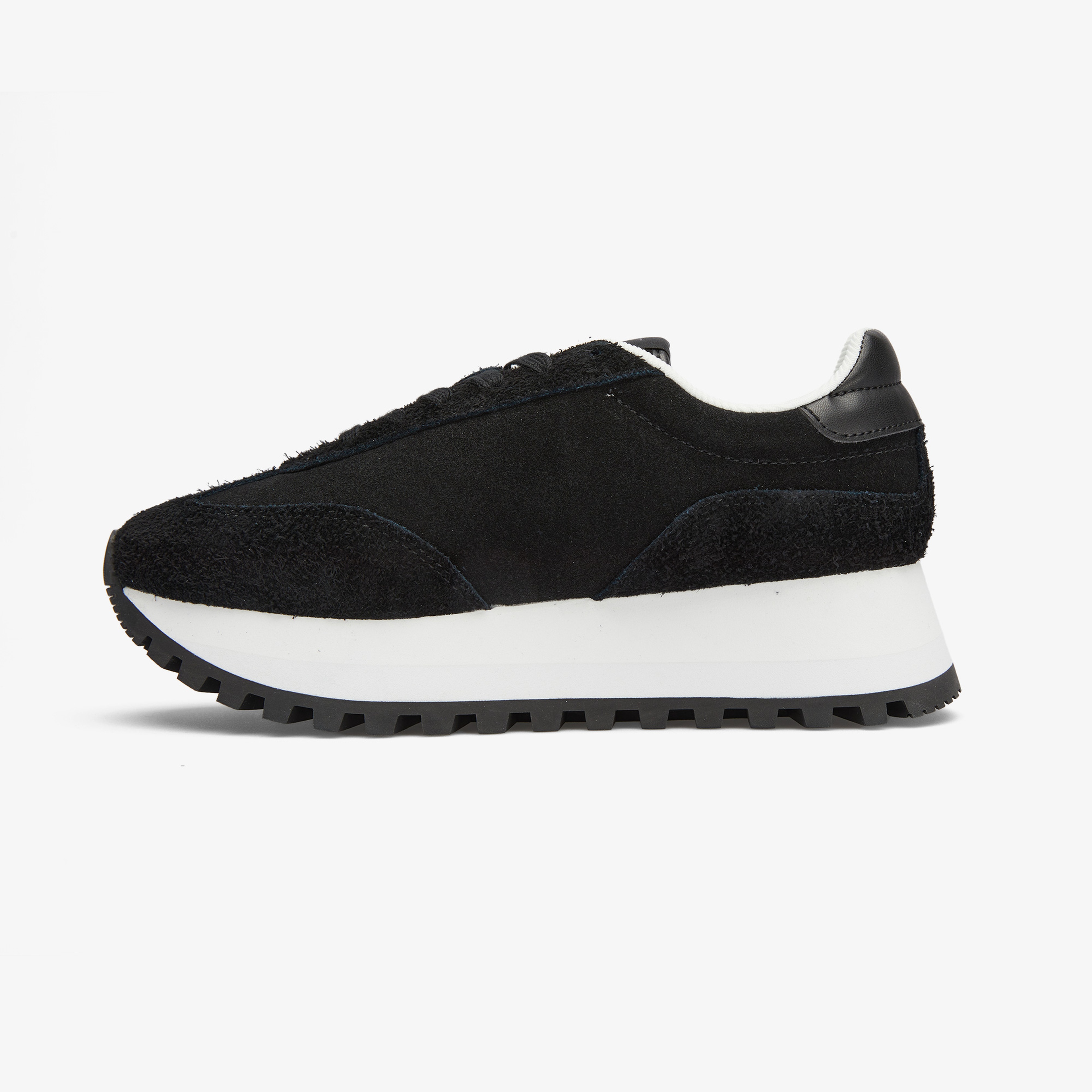 Calvin Klein Jeans Runner Laceup Ml Suede Kadın Siyah Spor Ayakkabı