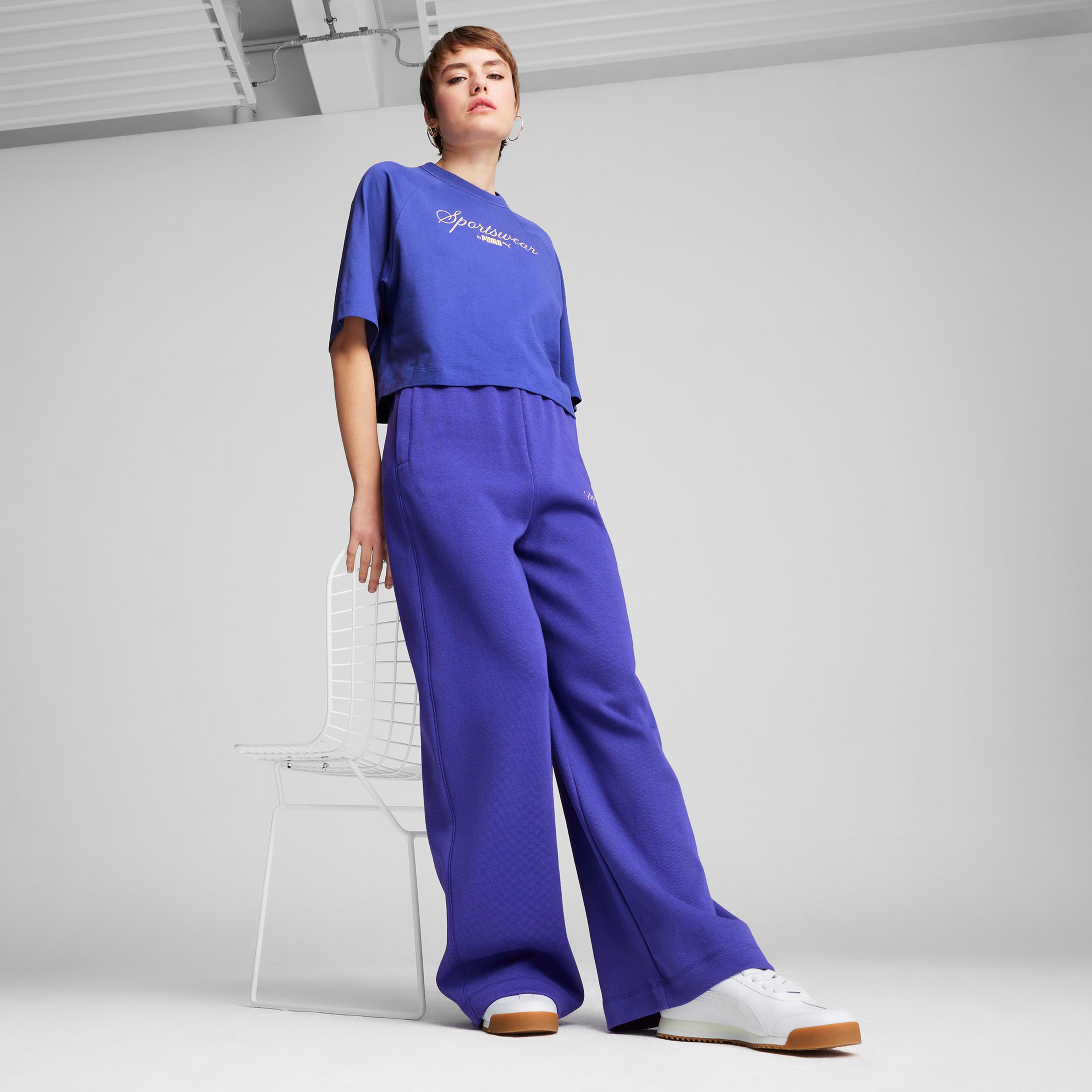 Puma Classics + Oversized Kadın Mor T-Shirt