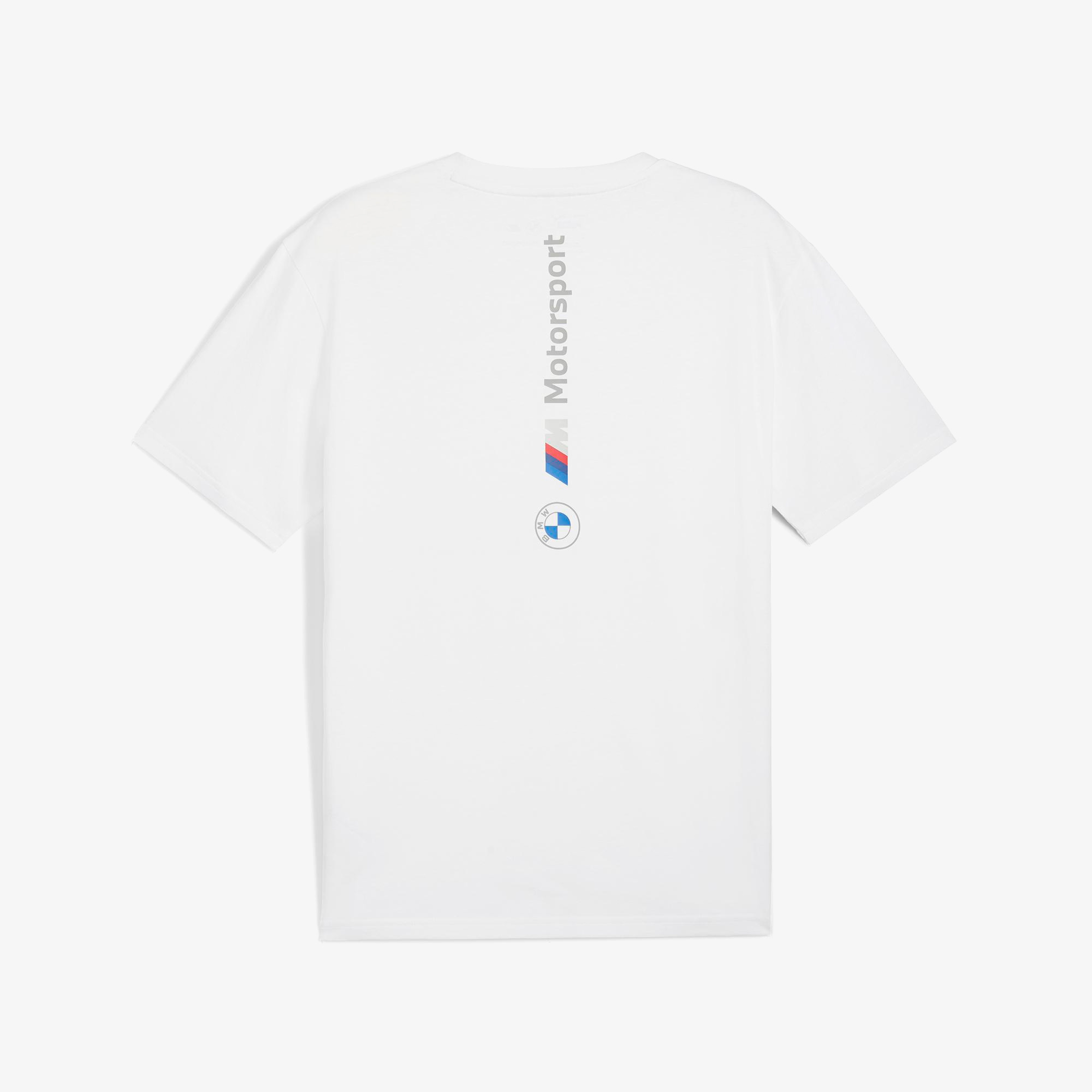 Puma Bmw Mms New Ess Logo Erkek Beyaz T-Shirt