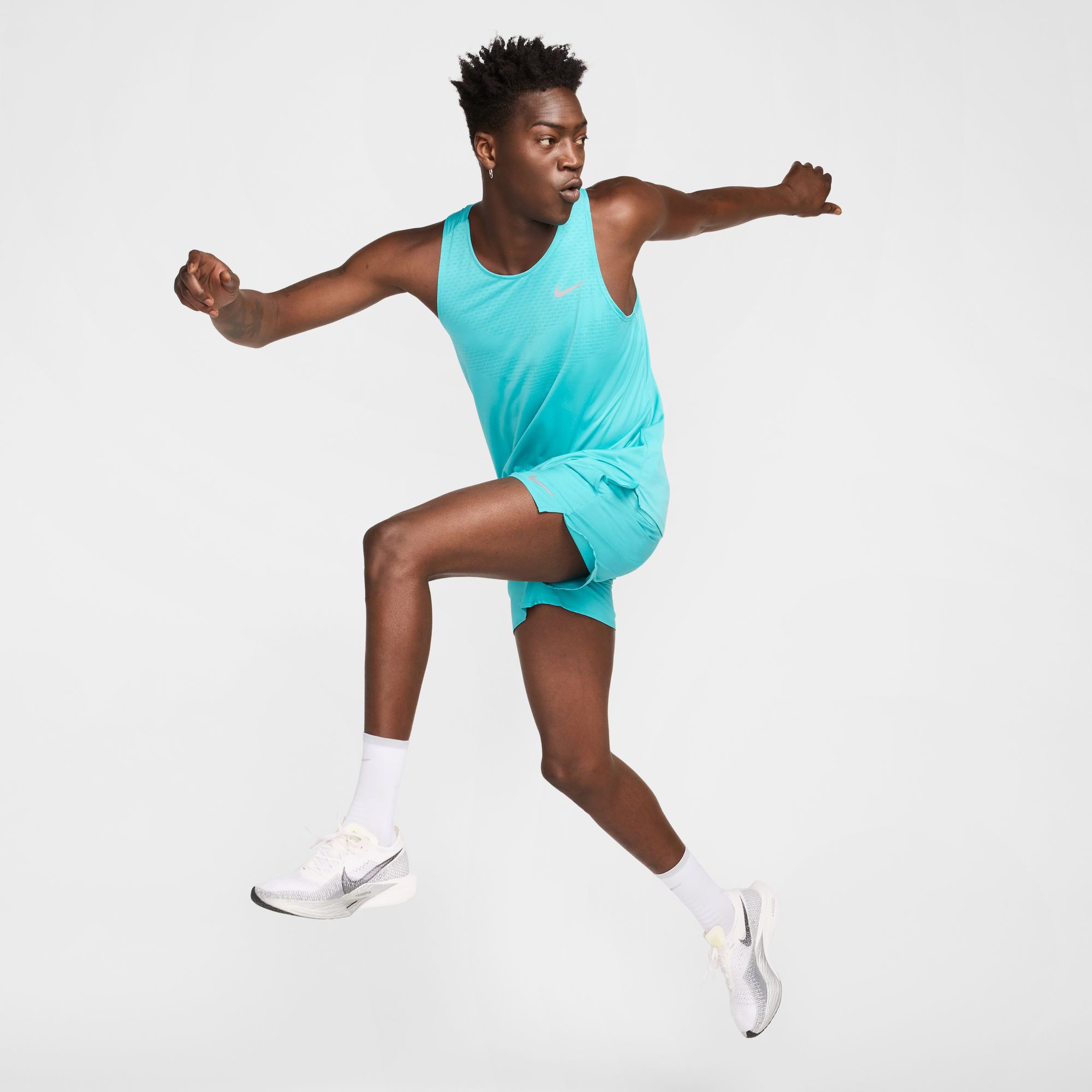 Nike Dri-Fit Stride 5in Erkek Mavi Koşu Şortu