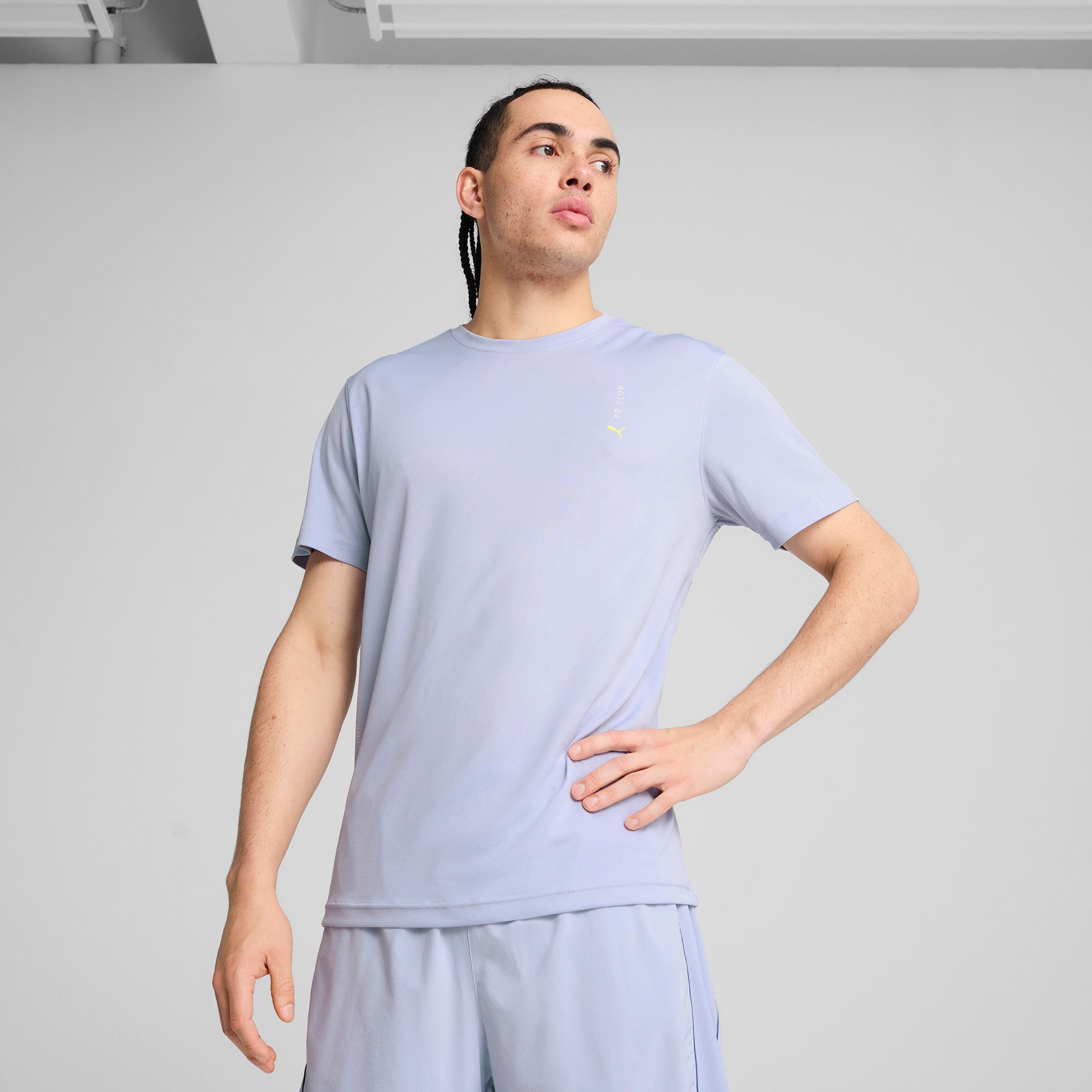 Puma Graphics Running illustratio Erkek Mavi T-Shirt