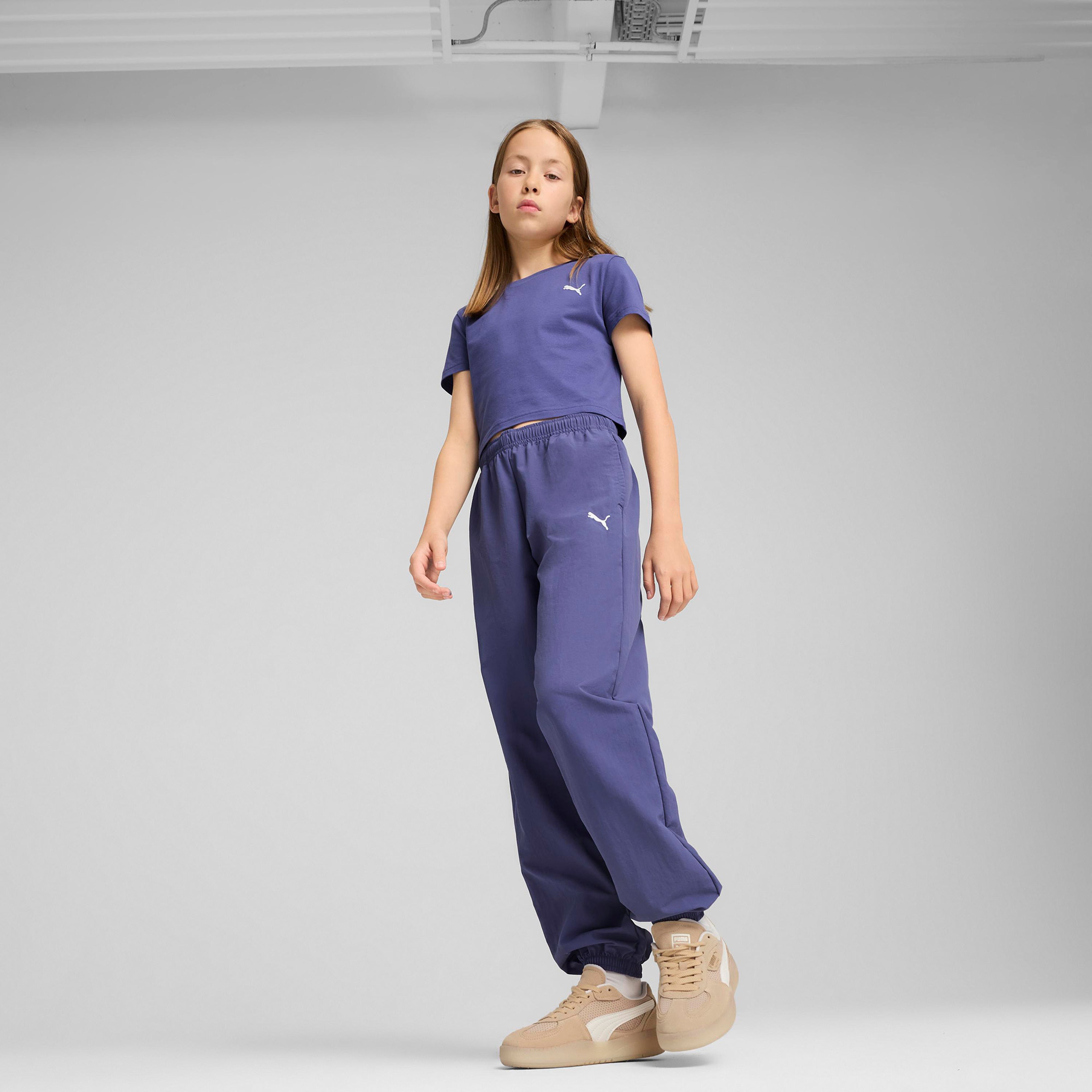 Puma Wardrobe Ess Woven Çocuk Mavi Eşofman Altı