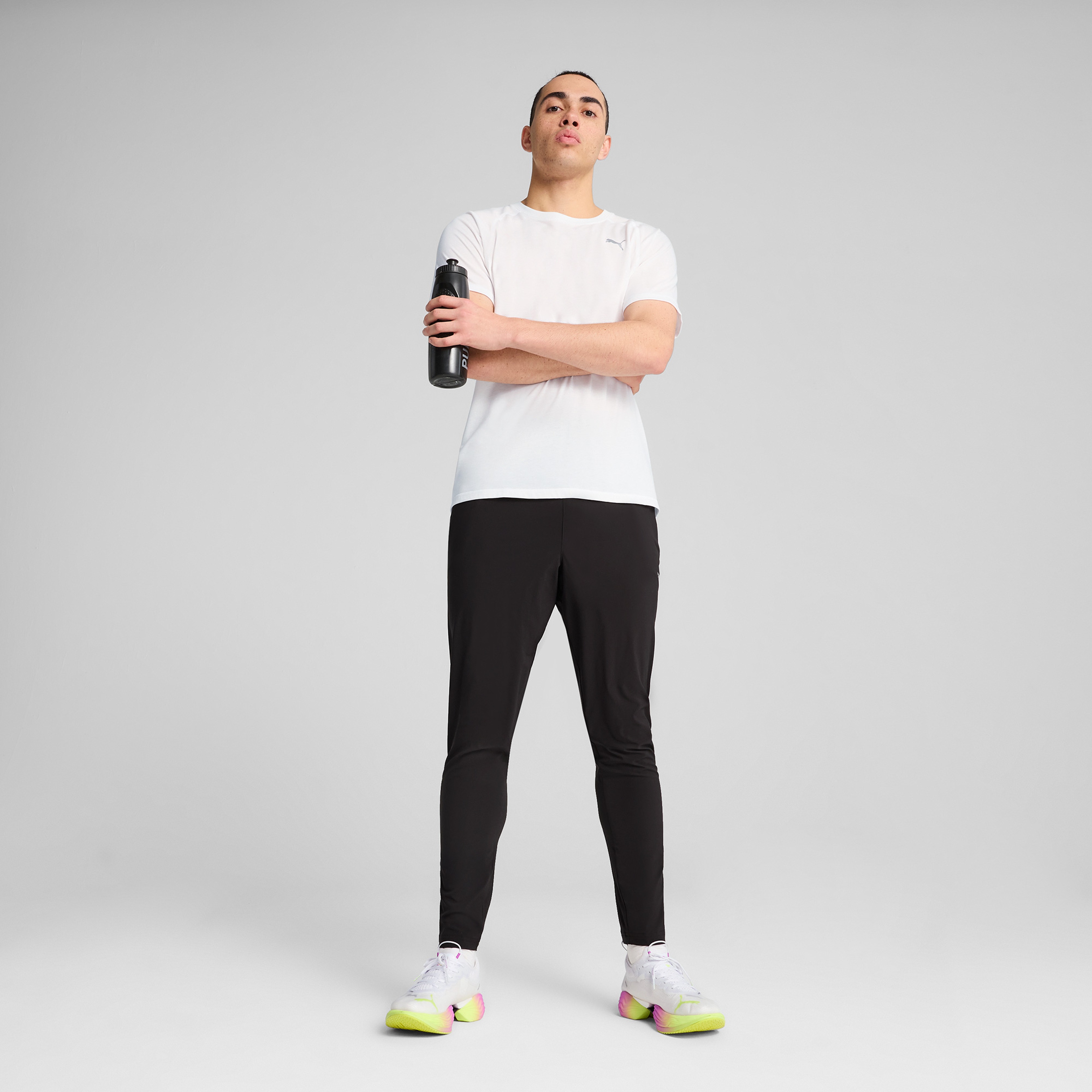 Puma Run Velocity Tri-Blend Erkek Beyaz T-Shirt