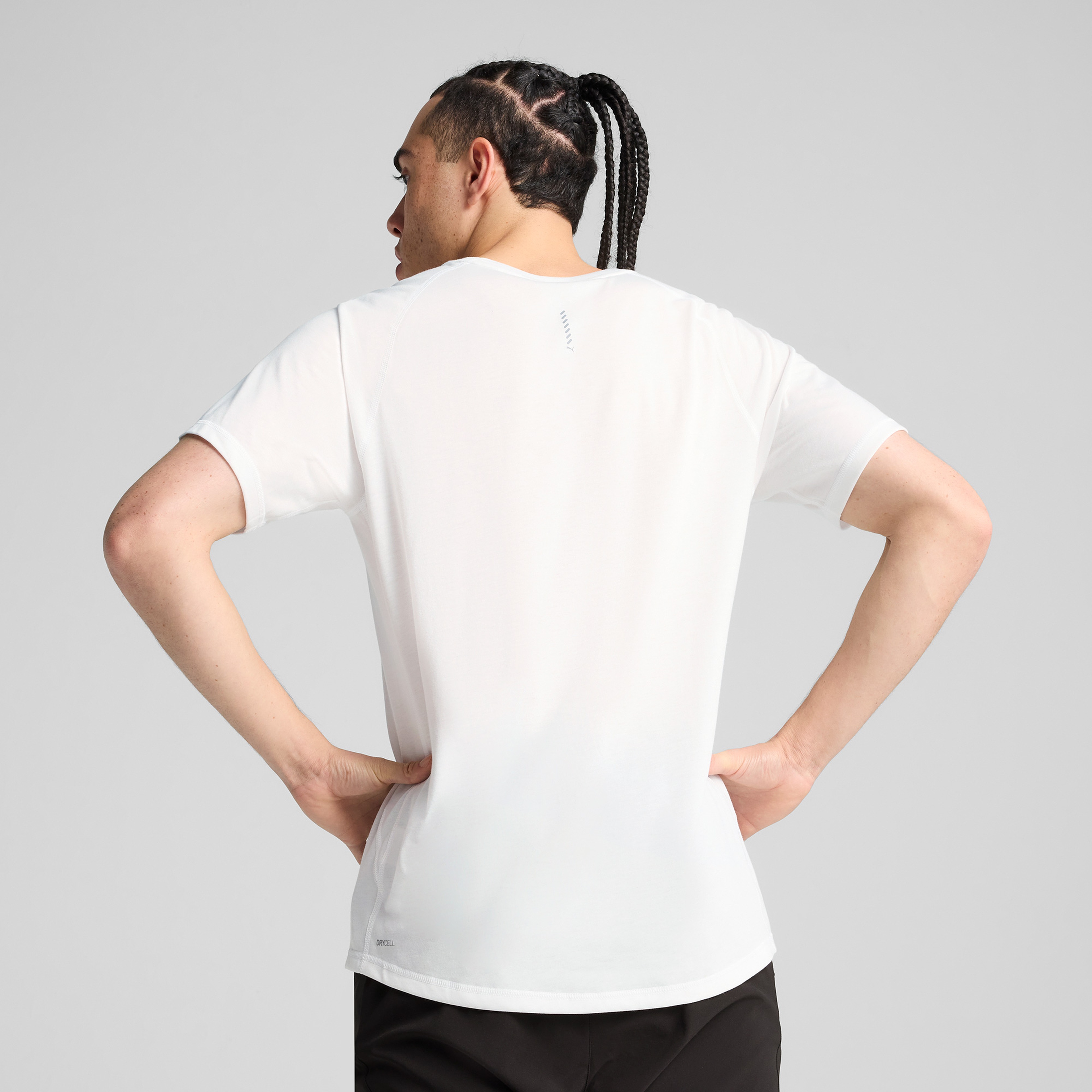 Puma Run Velocity Tri-Blend Erkek Beyaz T-Shirt