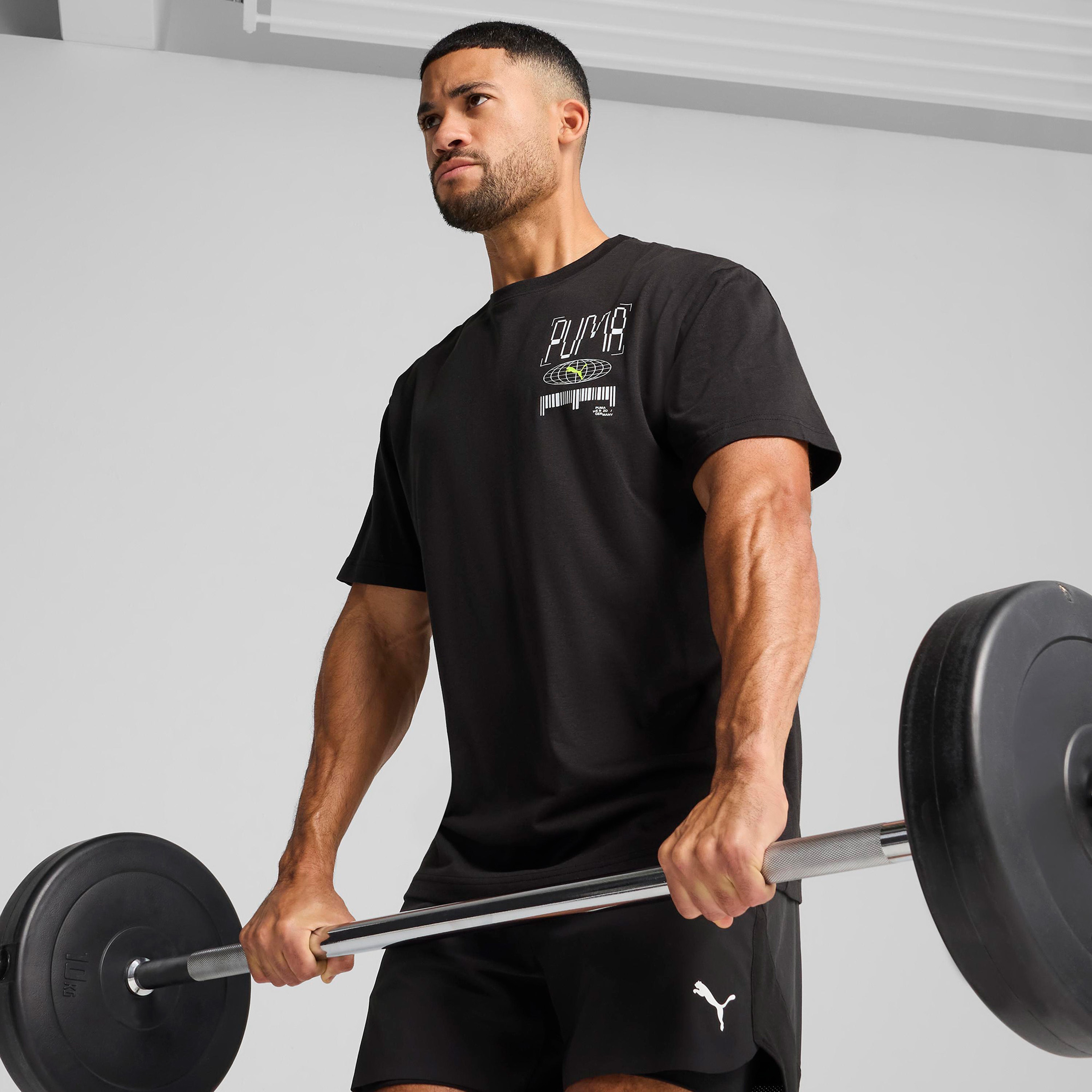 Puma Graphics Erkek Siyah Antrenman T-Shirt