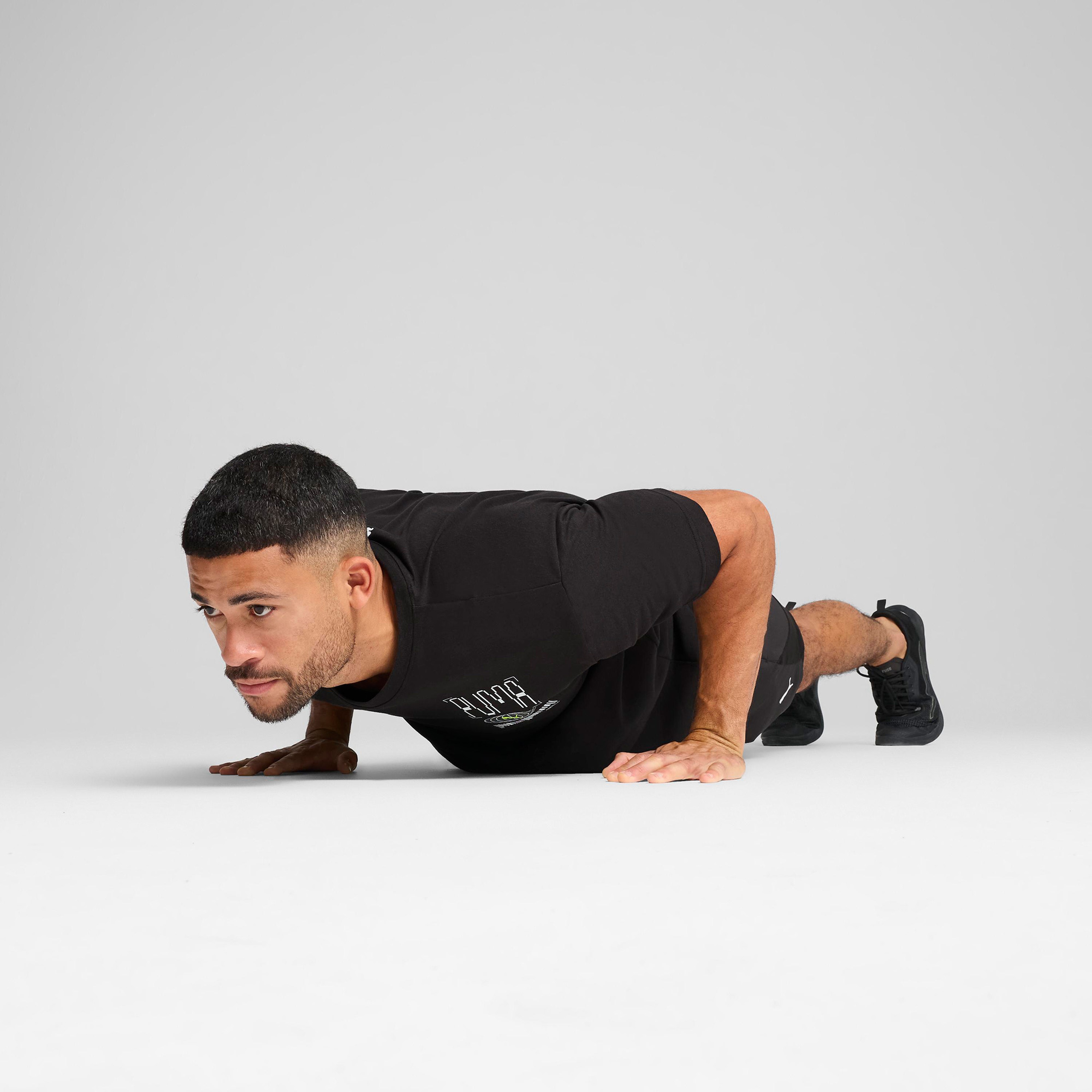 Puma Graphics Erkek Siyah Antrenman T-Shirt