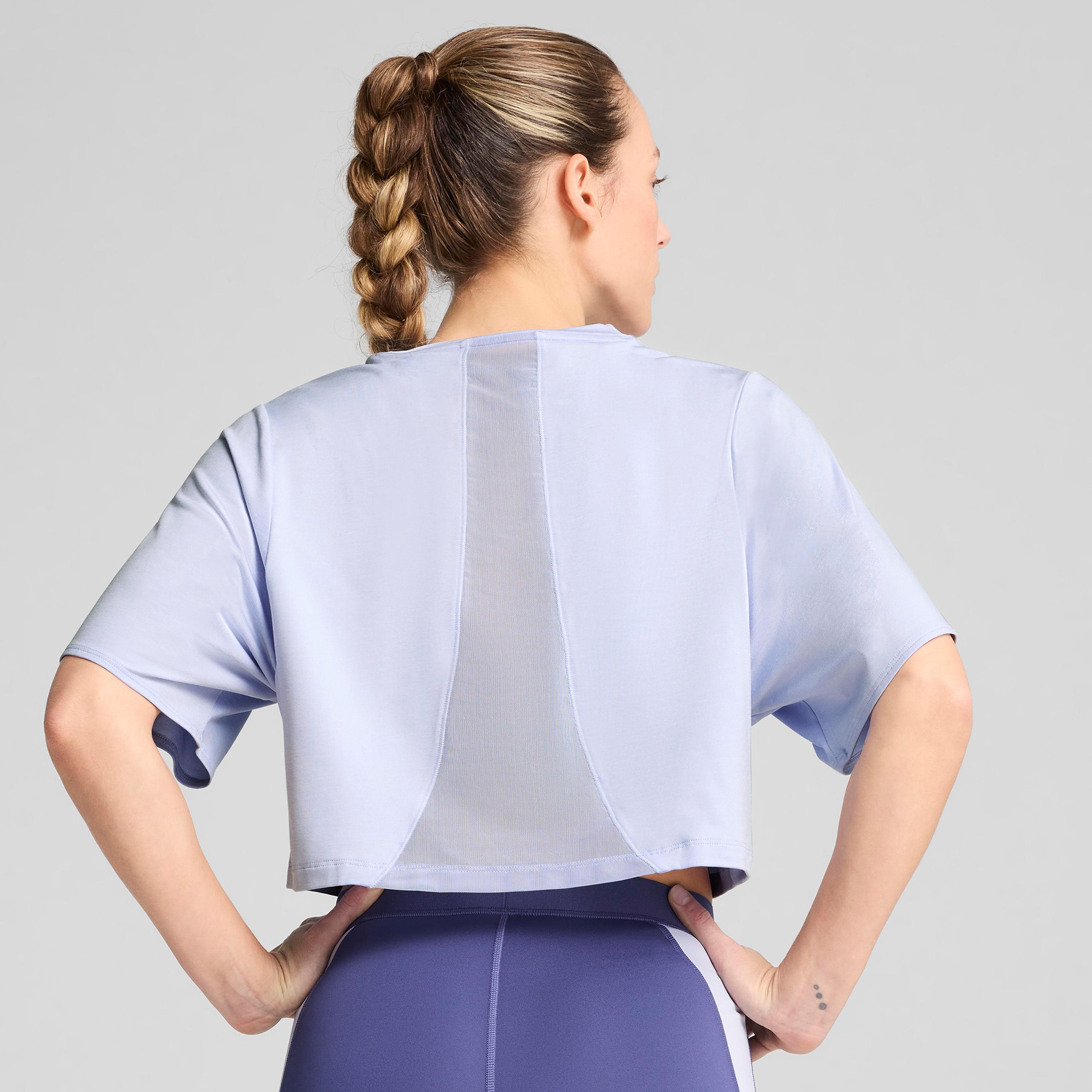 Puma Cloudspun Mesh Kadın Mavi Antrenman T-Shirt