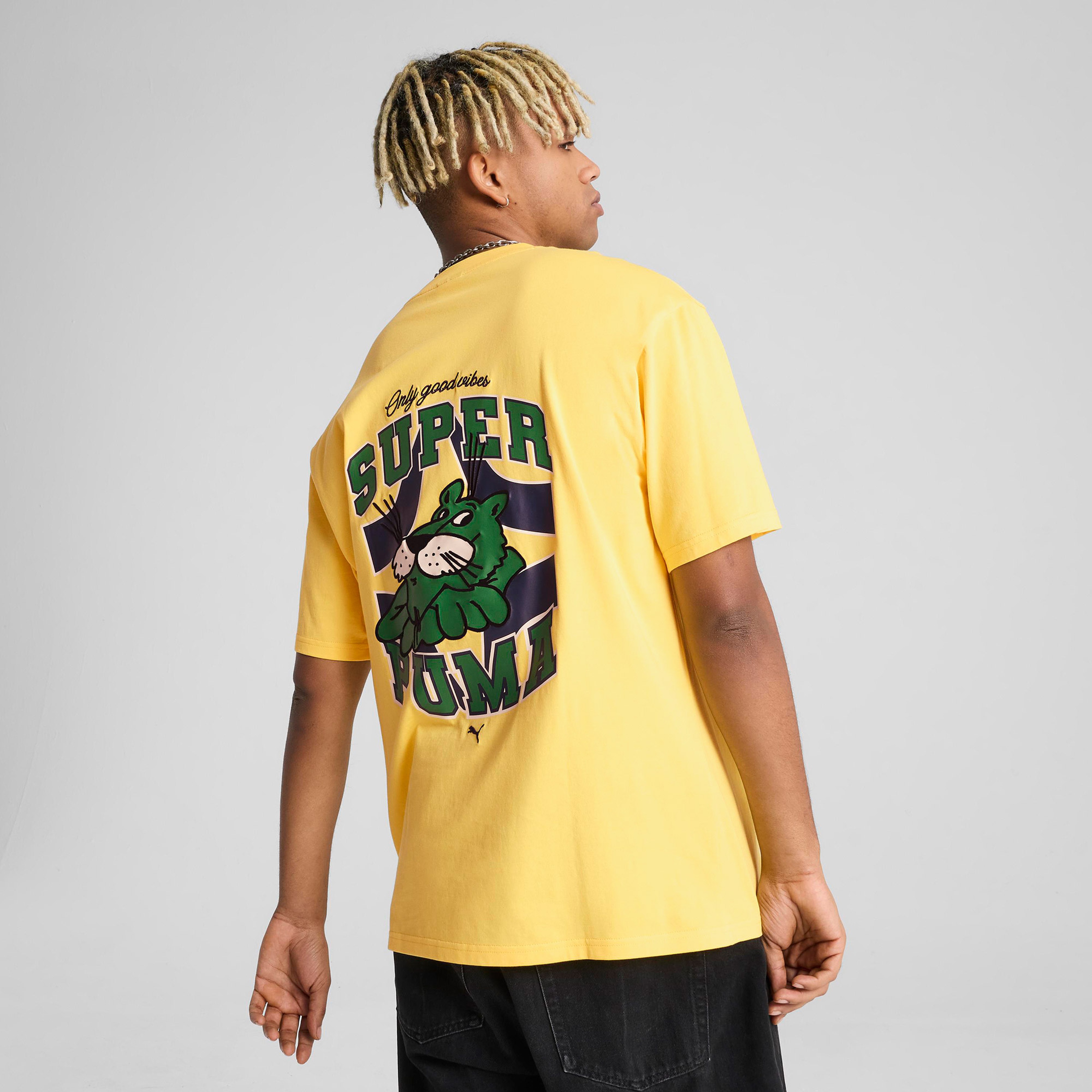 Puma Graphics Super Erkek Sarı T-Shirt