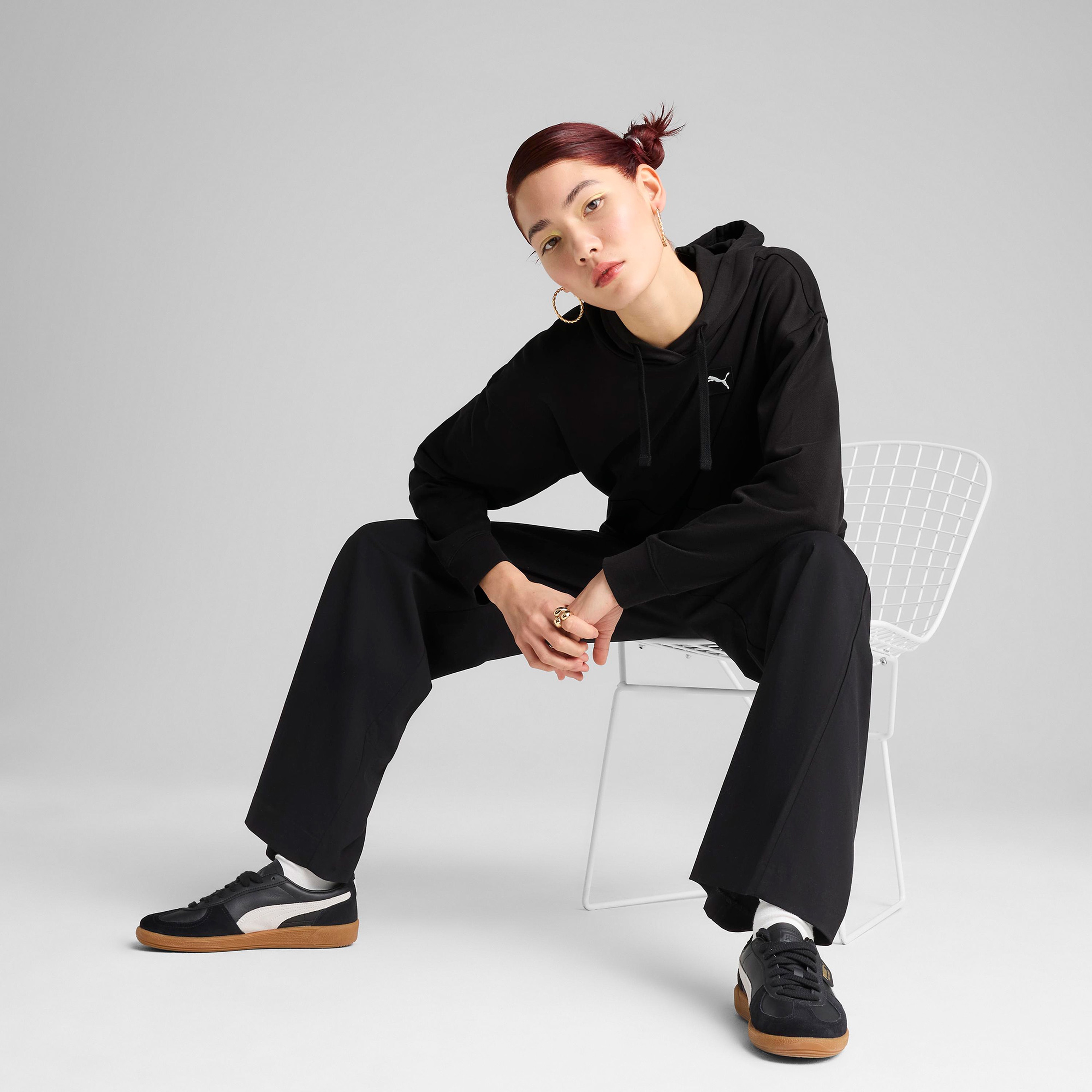 Puma Ess Elevated Comfort tr Kadın Siyah Sweatshirt