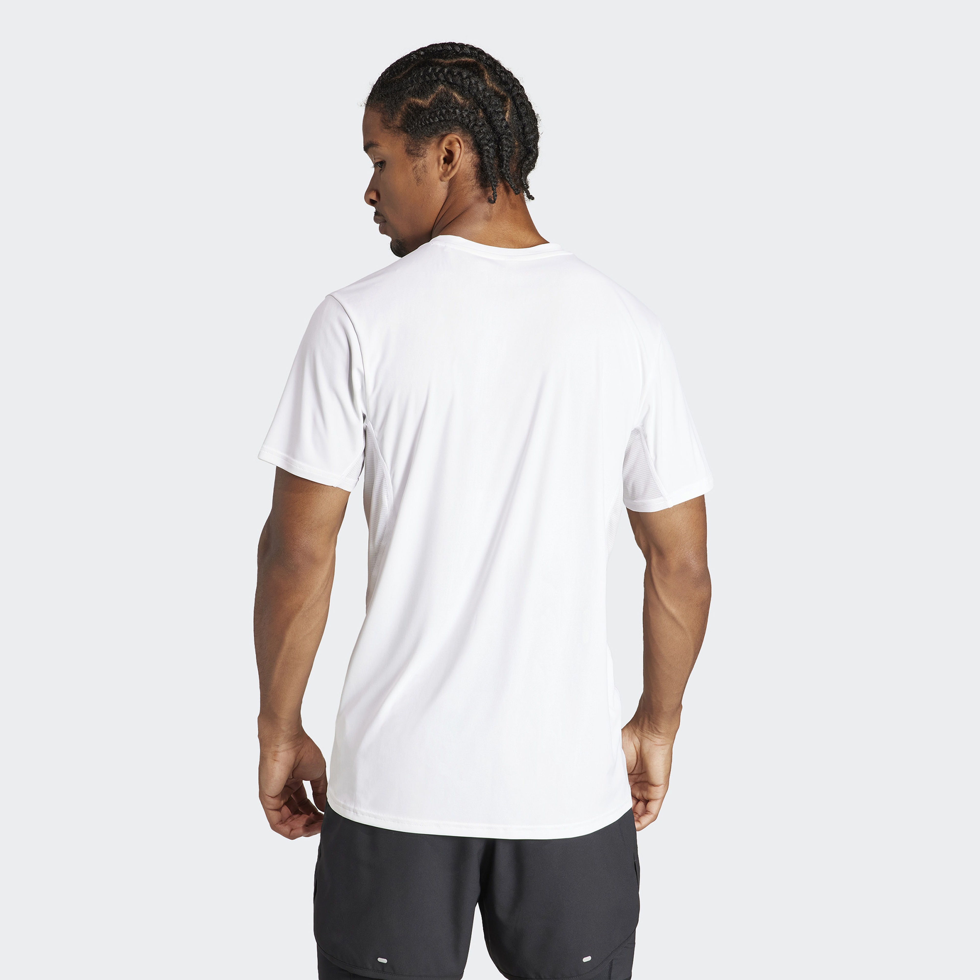 adidas Adizero Essentials Erkek Beyaz Koşu T-Shirtü