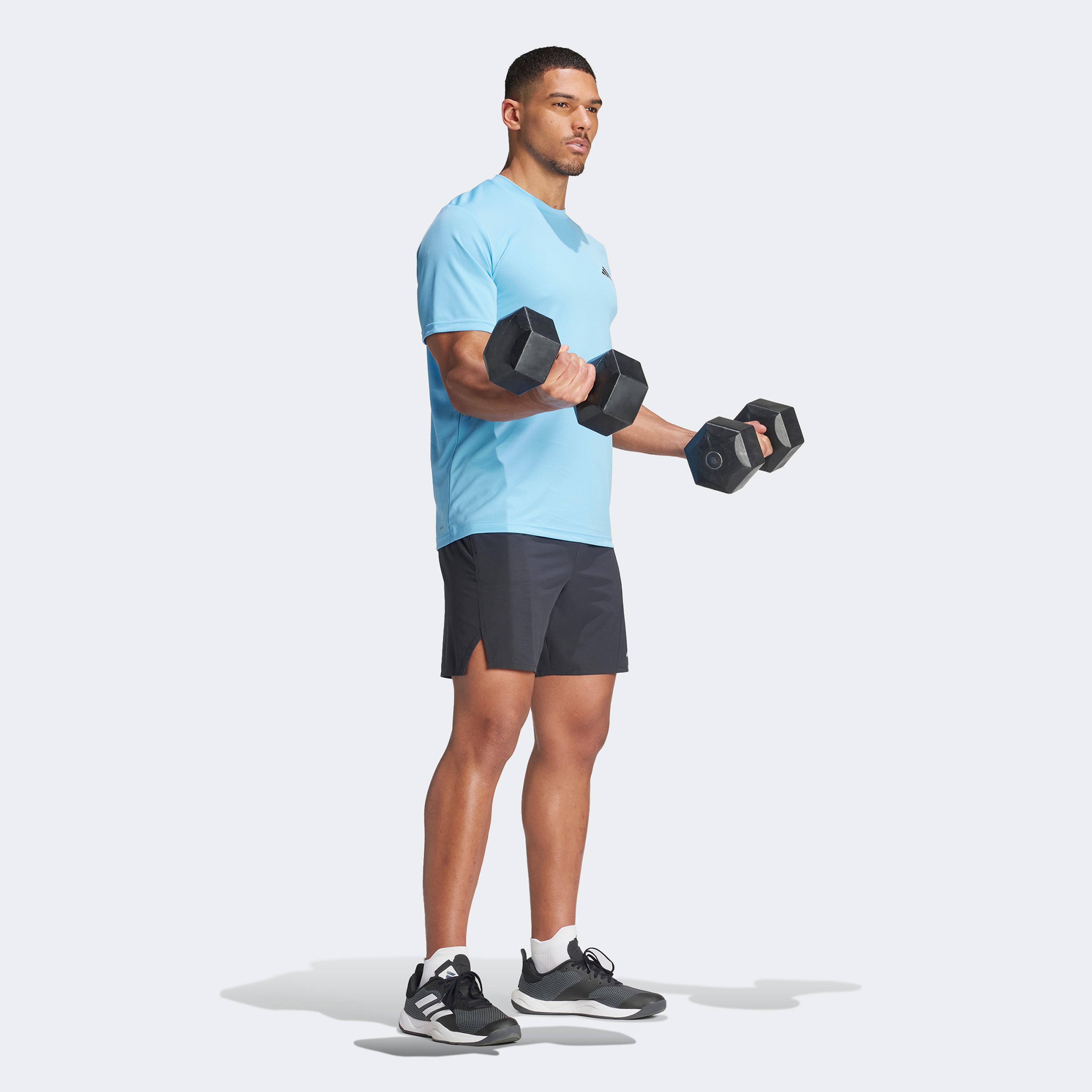 adidas Essentials Erkek Mavi Antrenman T-Shirt