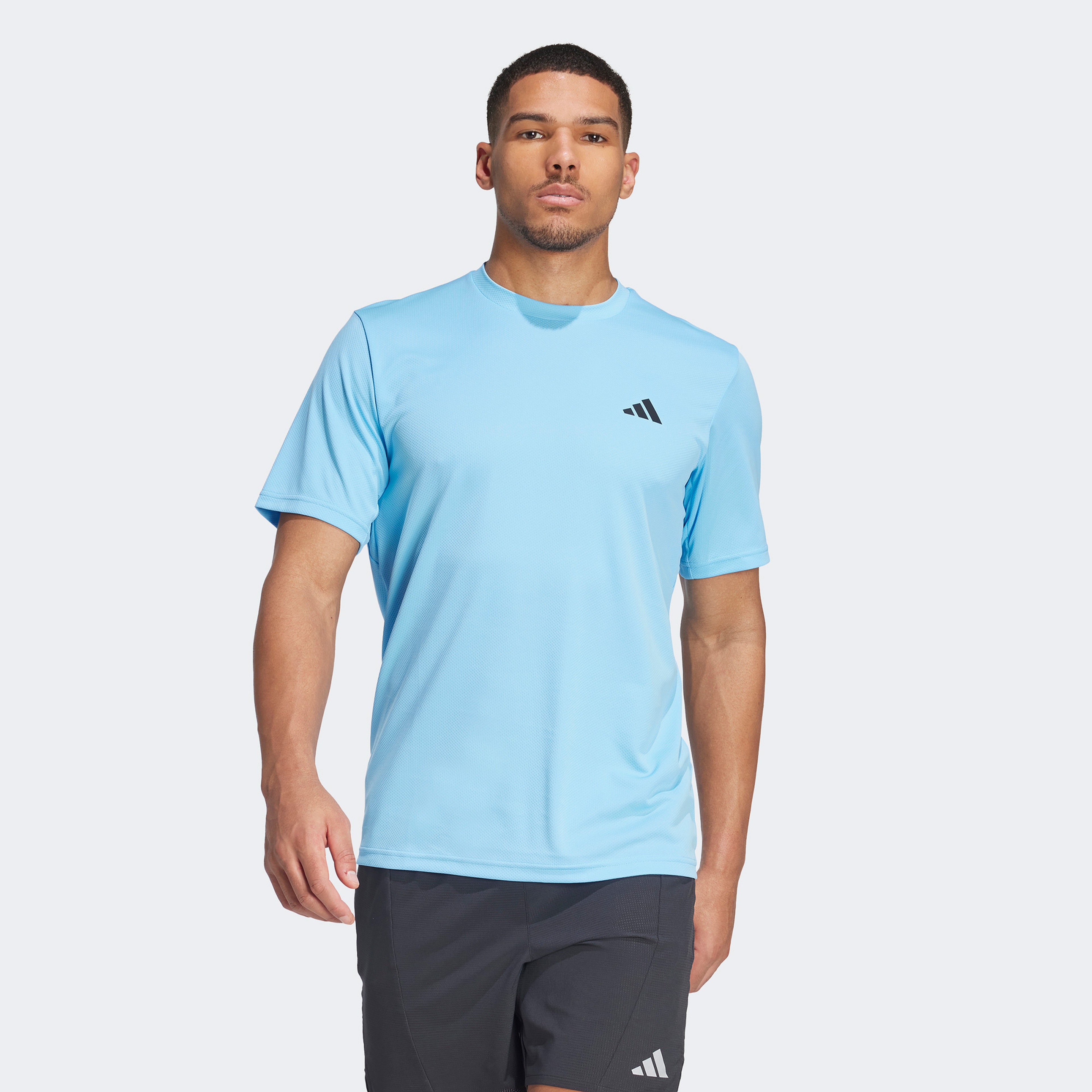 adidas Essentials Erkek Mavi Antrenman T-Shirt