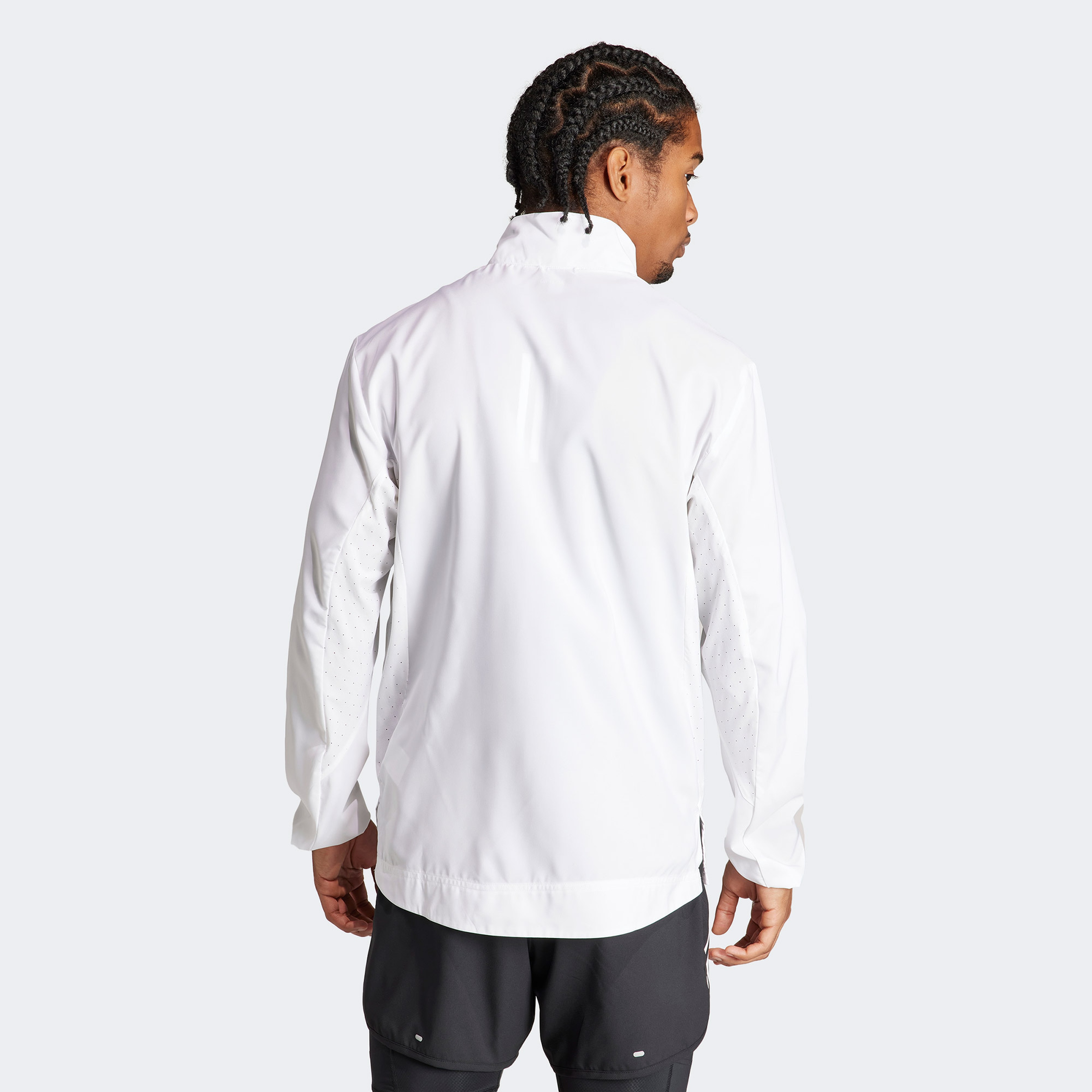 adidas Adizero Essentials Erkek Beyaz Koşu Rüzgarlık