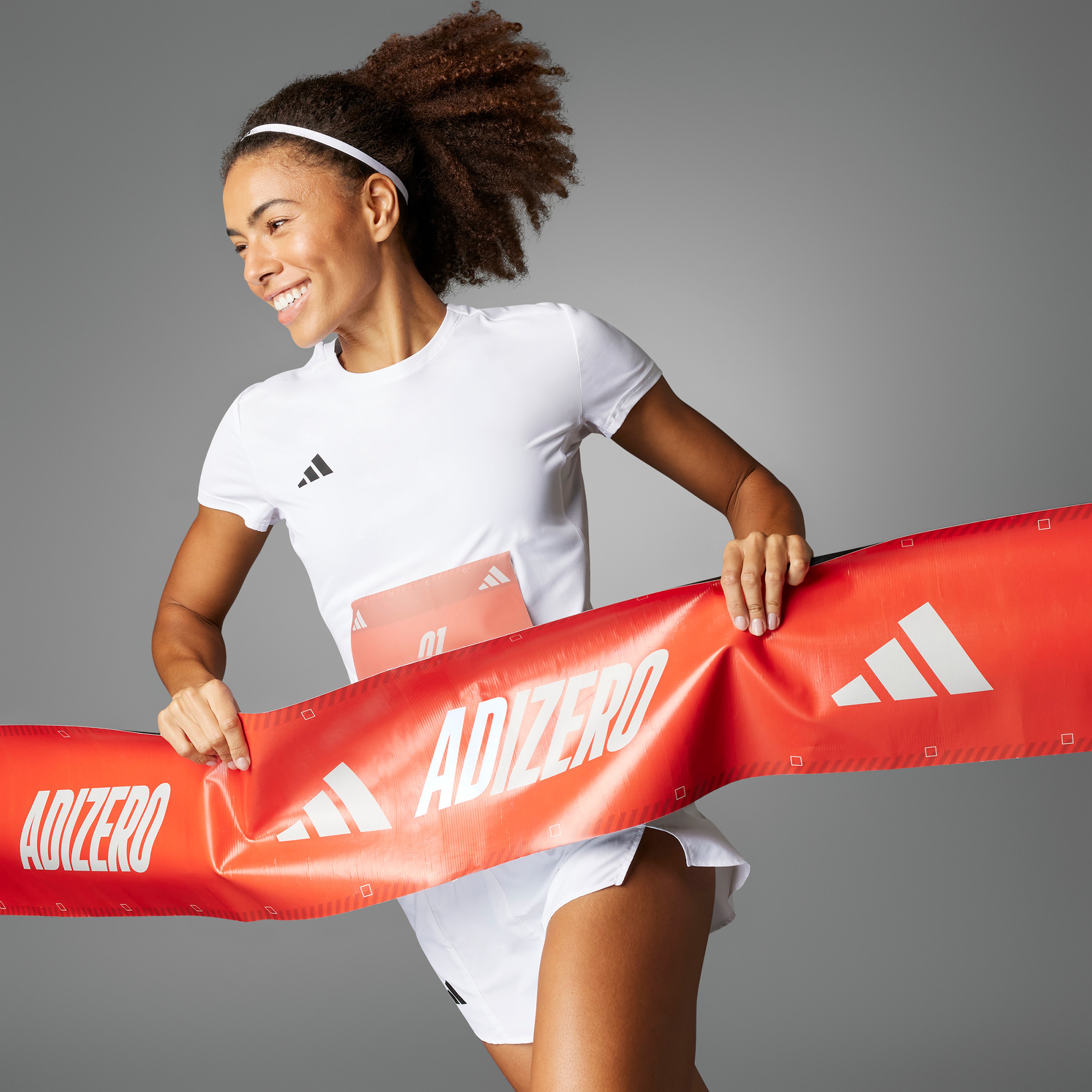 adidas Adizero Running Kadın Beyaz Koşu T-Shirt