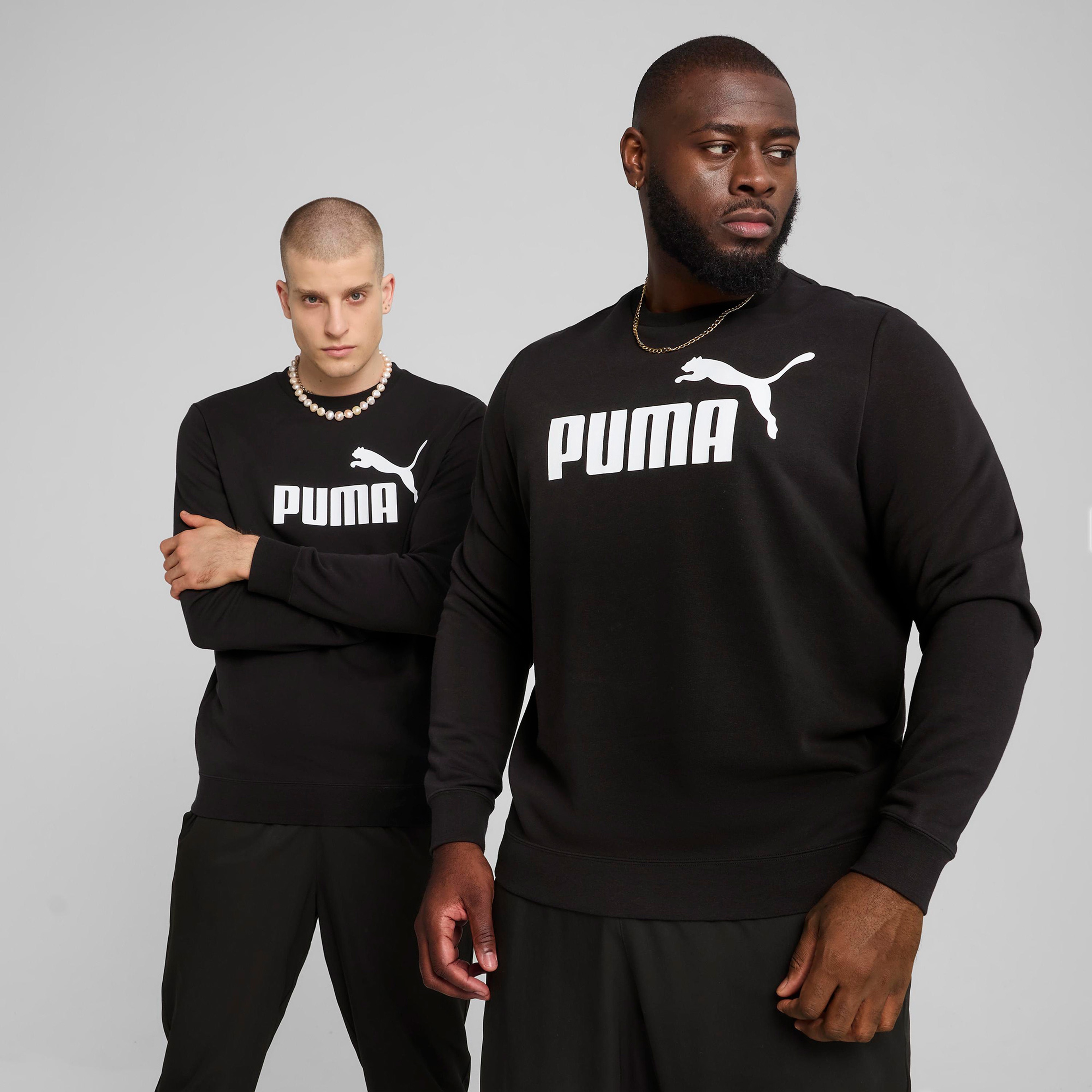 Puma Ess No 1 Logo Crew Erkek Siyah Sweatshirt