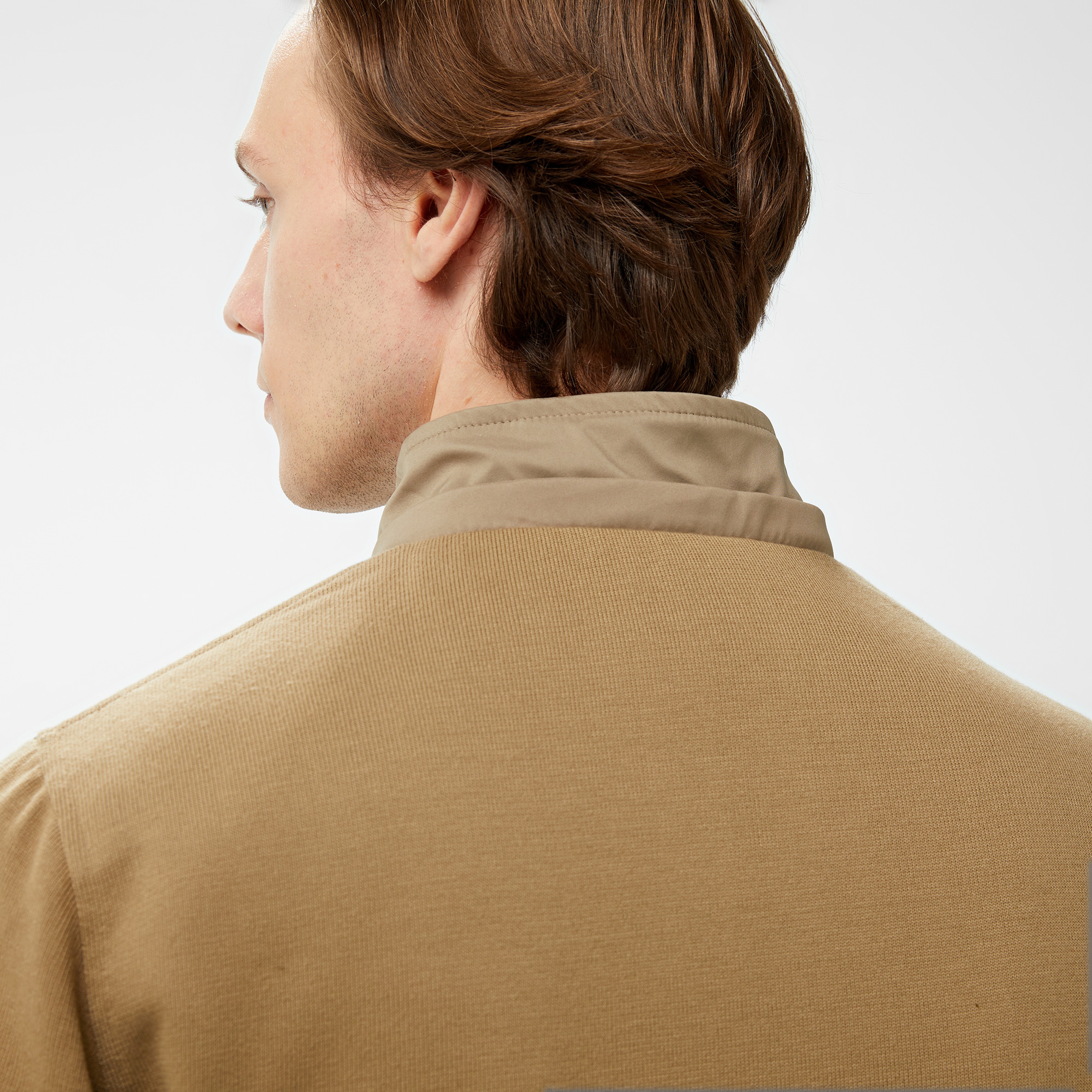 Guess Knitted Wındbreaker Warm Touch Erkek Bej Rüzgarlık