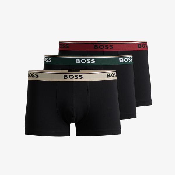 Boss Trunk 3P Power Erkek Siyah Boxer