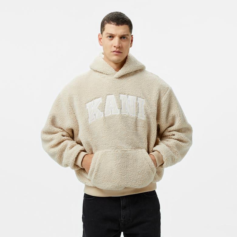 Karl Kani Serif Teddy Erkek Bej Sweatshirt