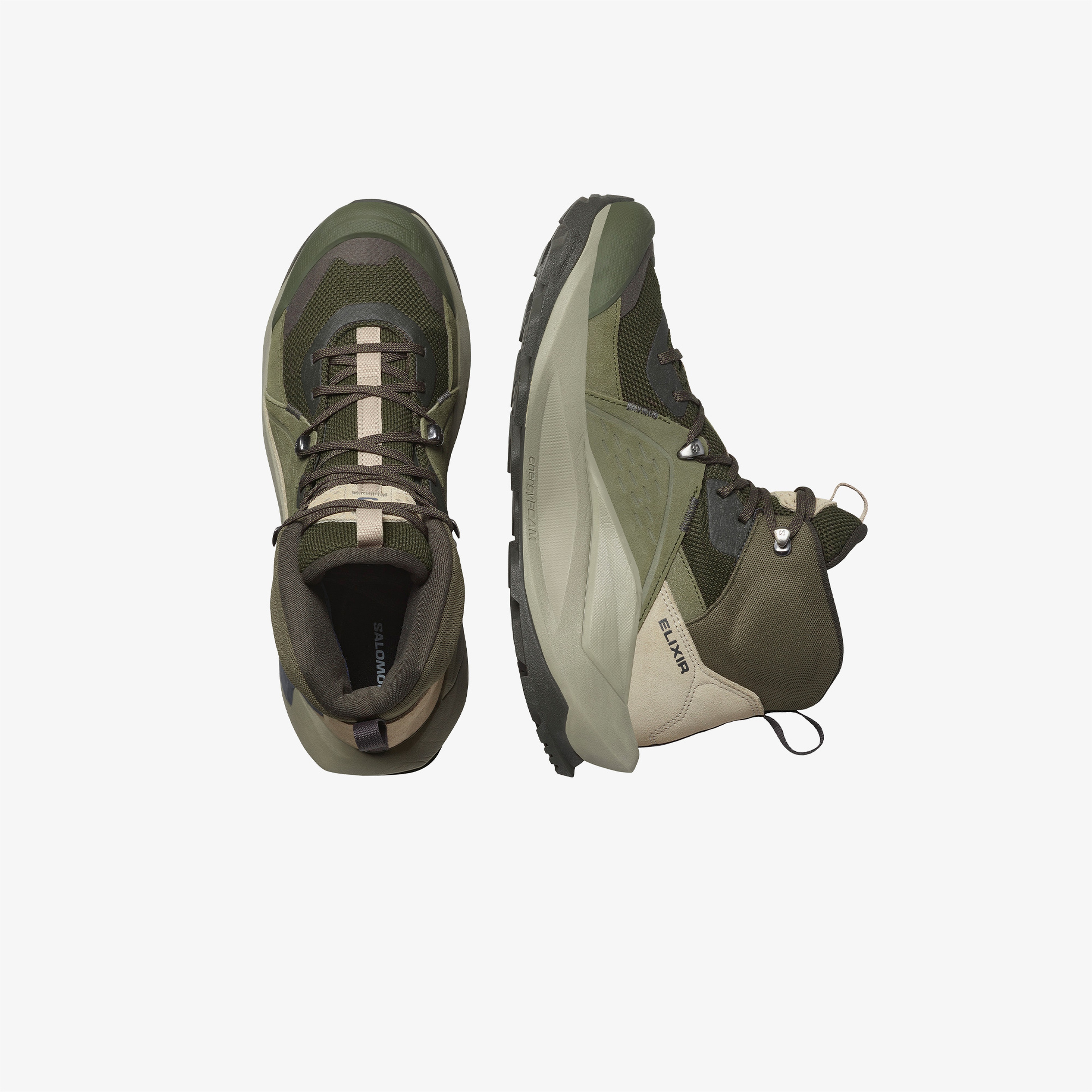 Salomon Elixir Mid Gore-Tex Erkek Haki Bot