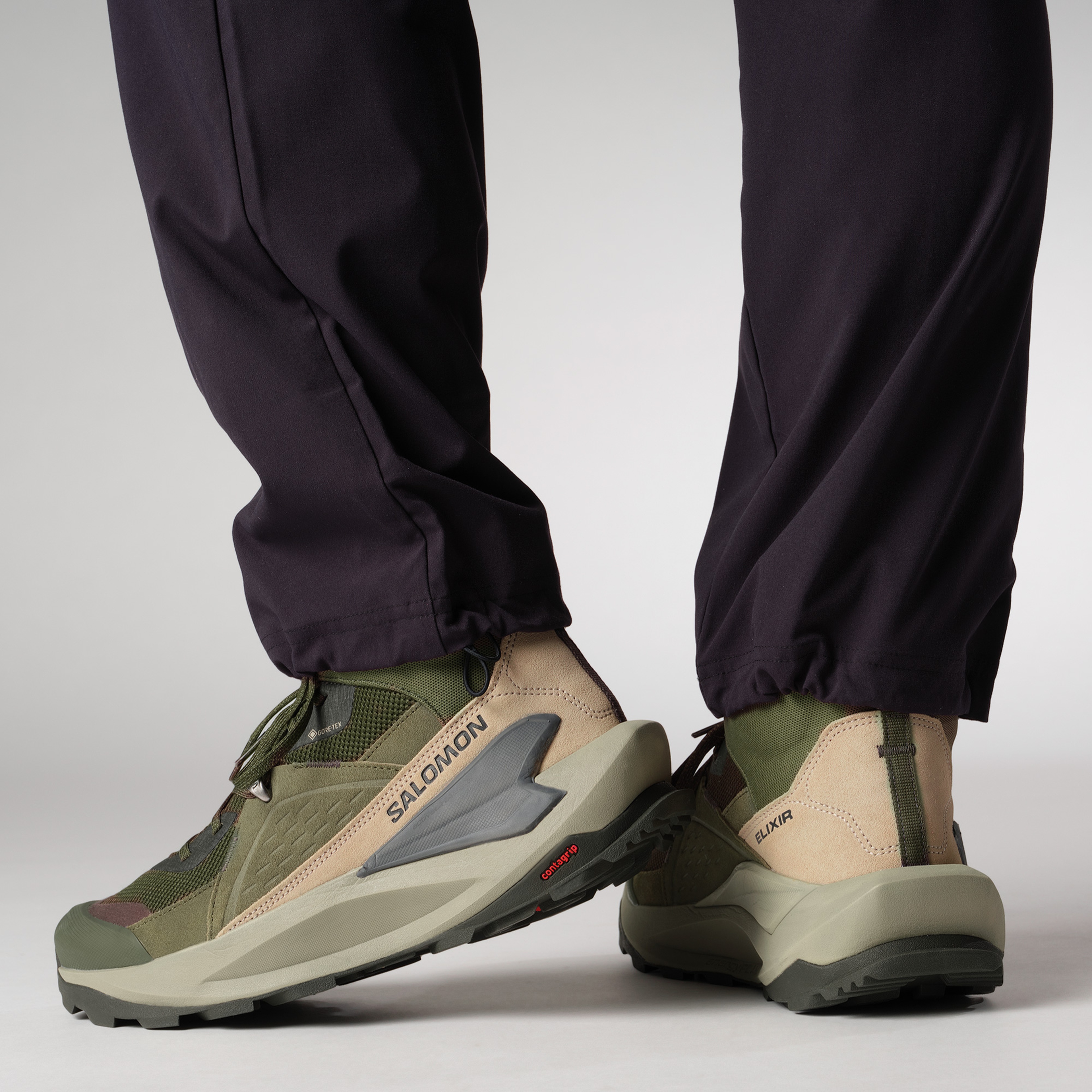 Salomon Elixir Mid Gore-Tex Erkek Haki Bot