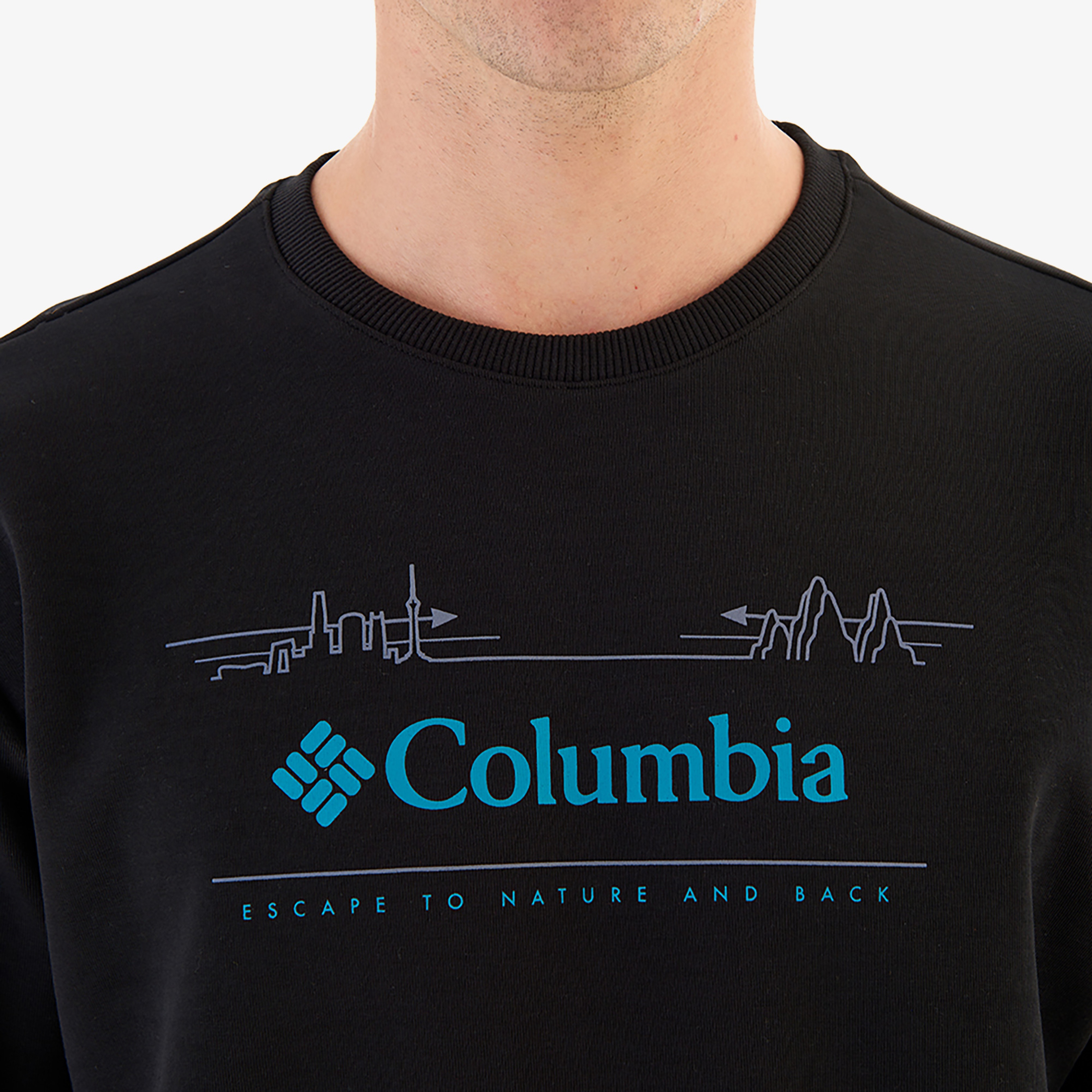 Columbia Nature And Back Crew Erkek Siyah Sweatshirt
