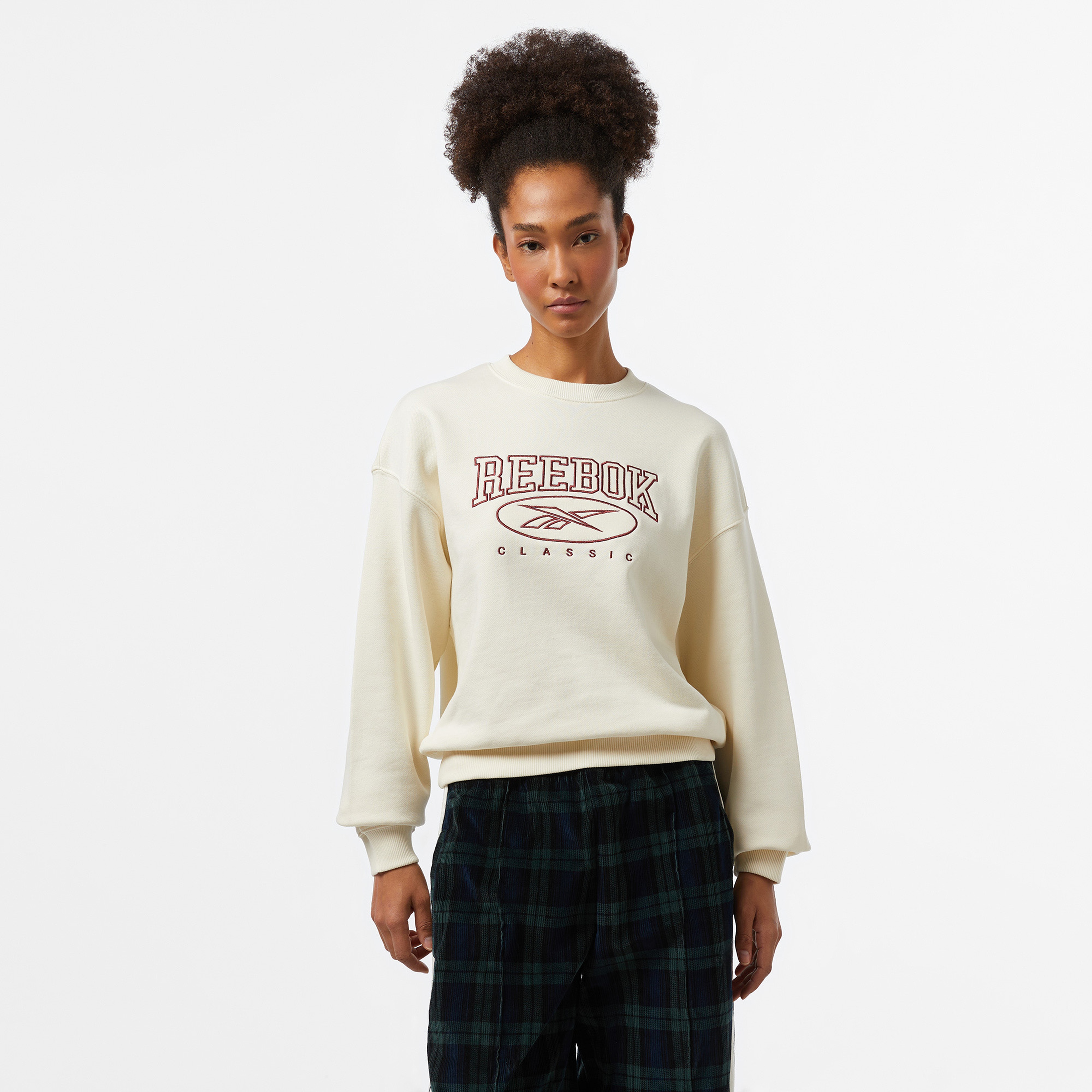 Reebok Ae Crew Kadın Bej Sweatshirt