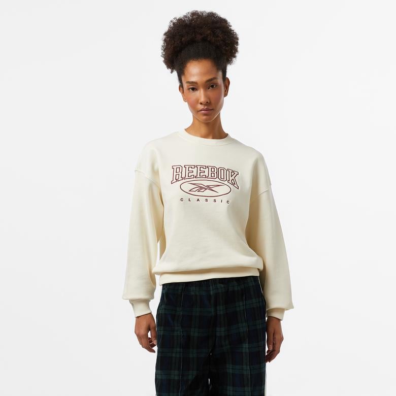 Reebok Ae Crew Kadın Bej Sweatshirt