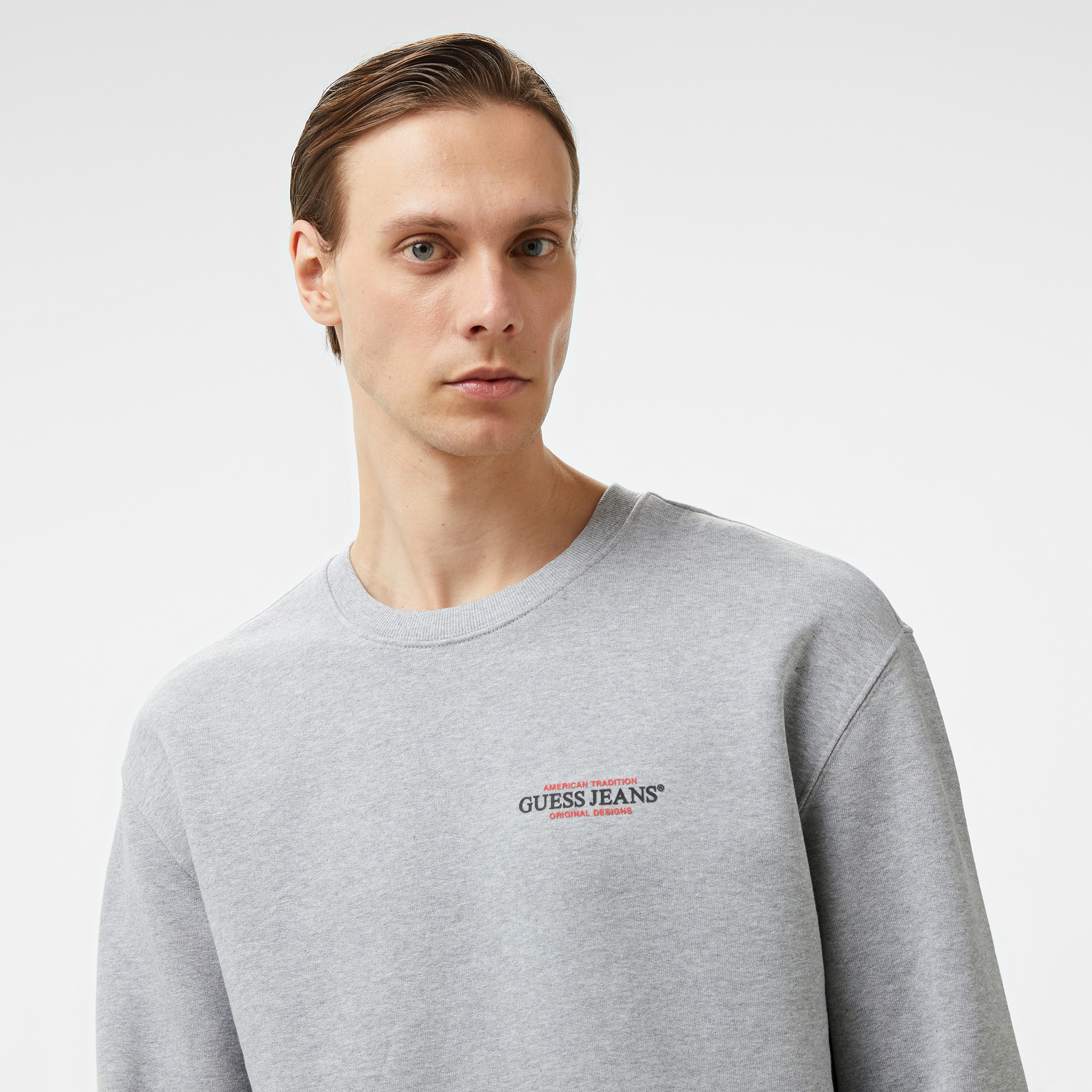 Guess American Organic 365 Erkek Mavi Sweatshirt