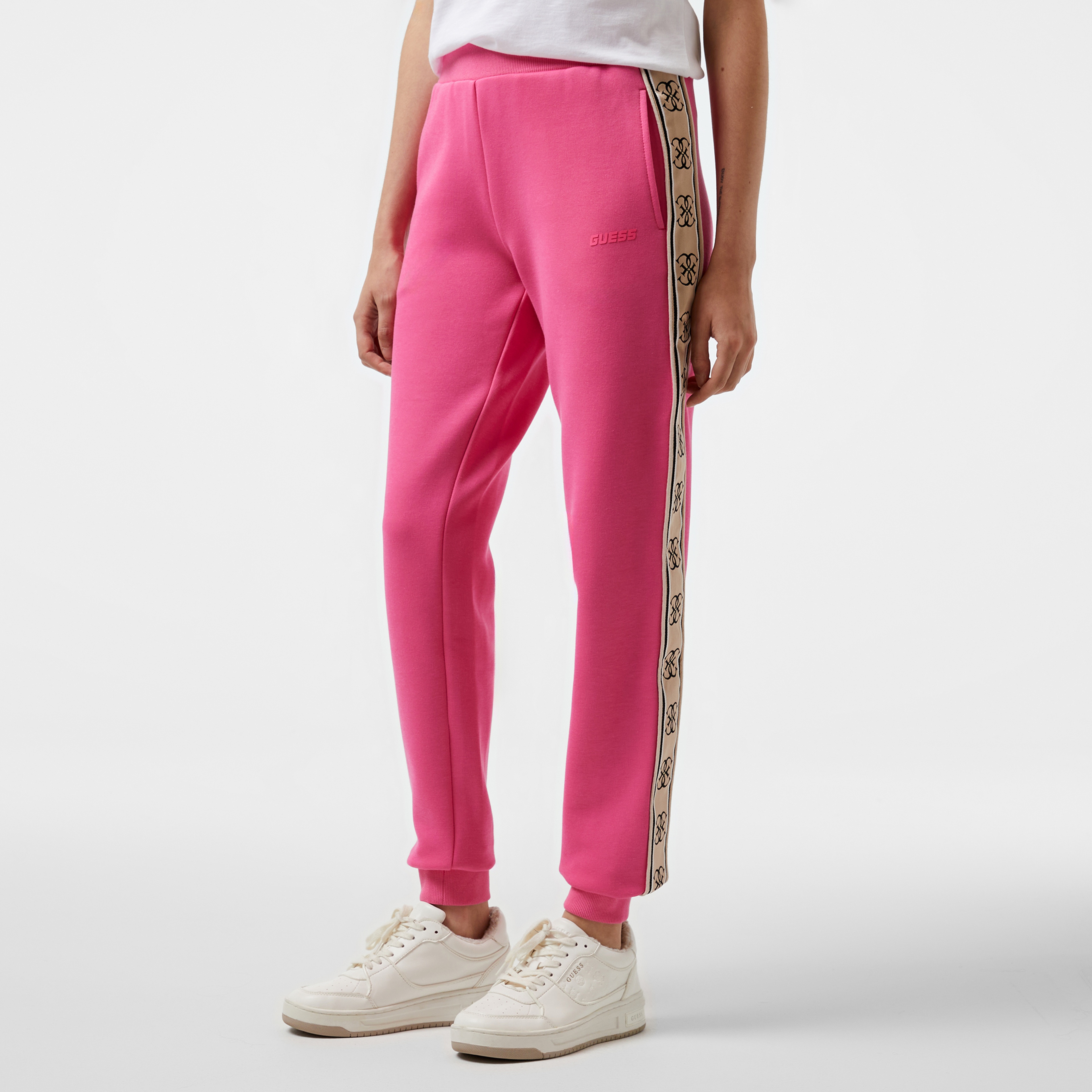 Guess Britney Jogger Punto Milano 300 Kadın Pembe Eşofman Altı