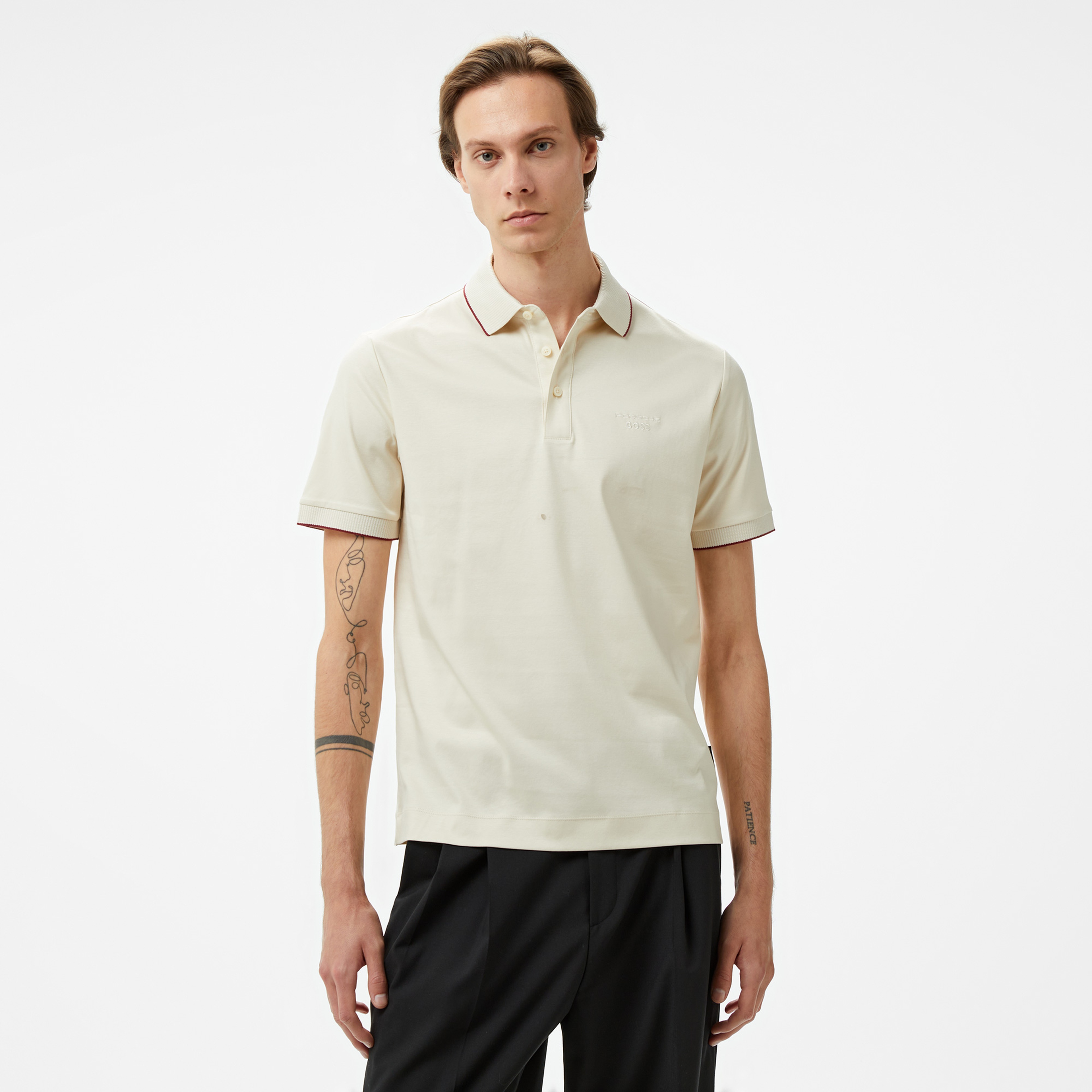 Boss H-Prout 400_Ps Erkek Beyaz Polo