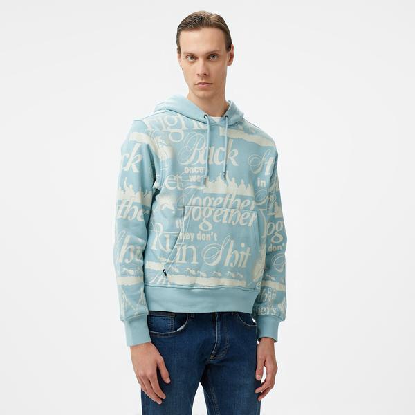 The Hundreds Fight Back Pullover Erkek Mavi Sweatshirt
