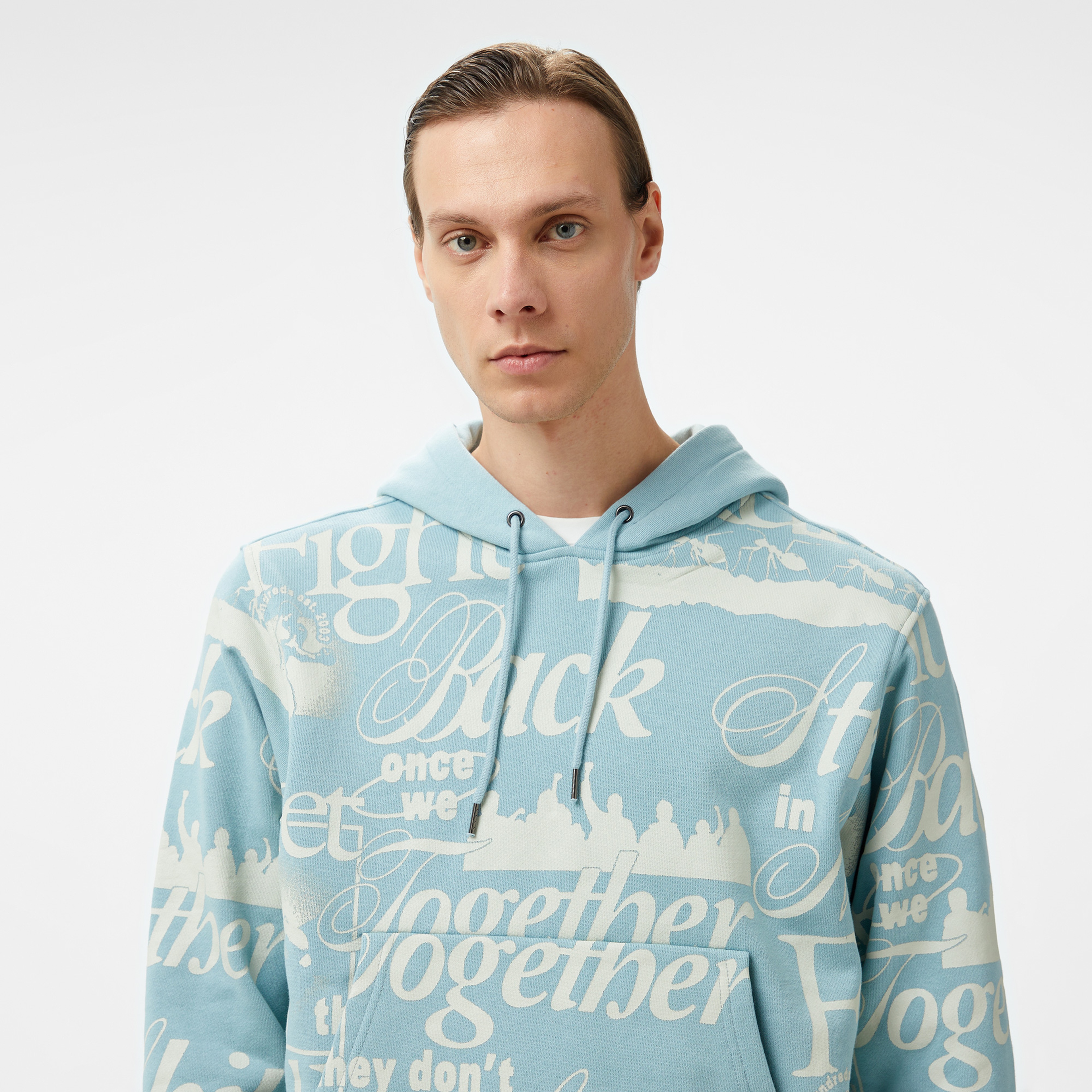 The Hundreds Fight Back Pullover Erkek Mavi Sweatshirt