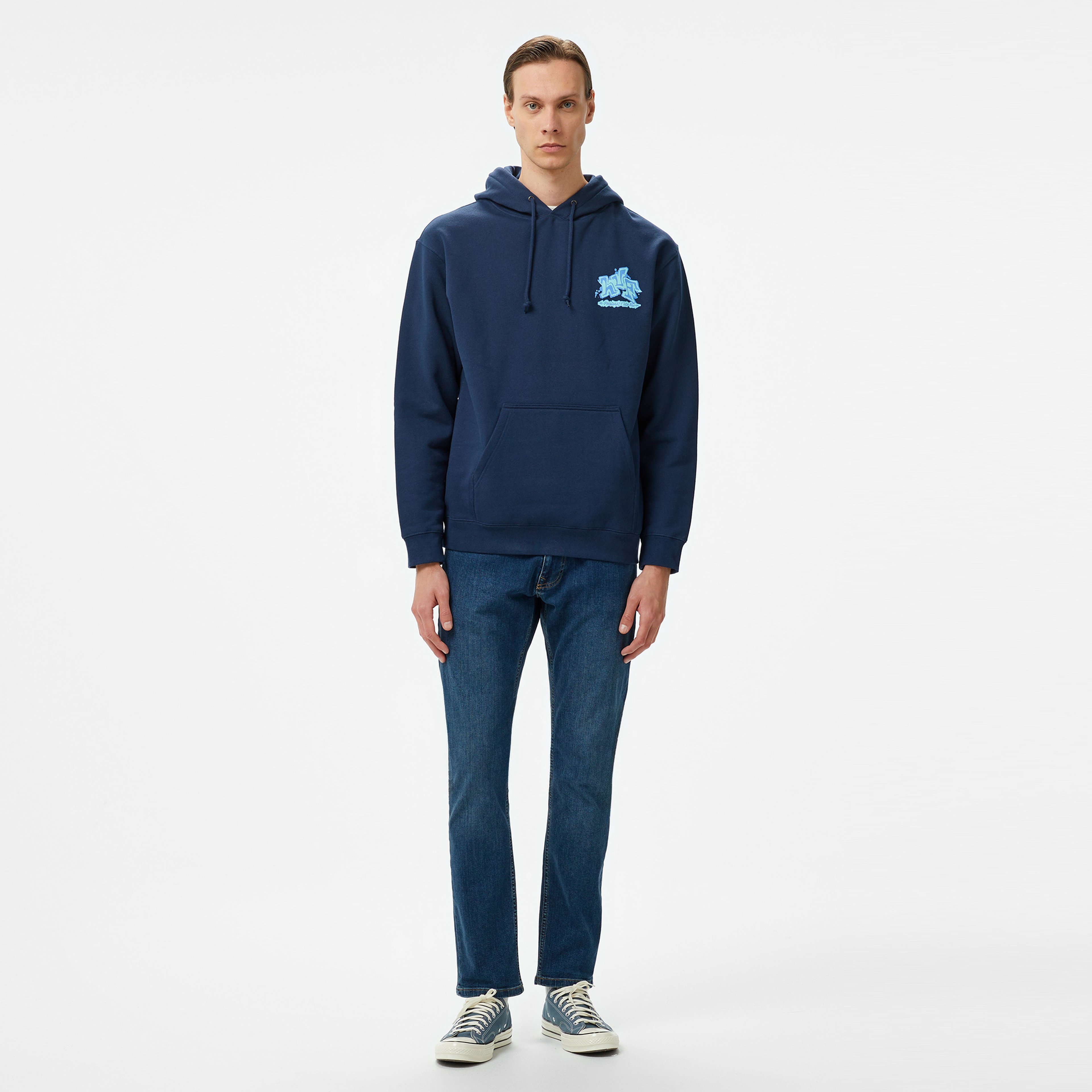 HUF Productions Pullover Erkek Lacivert Sweatshirt