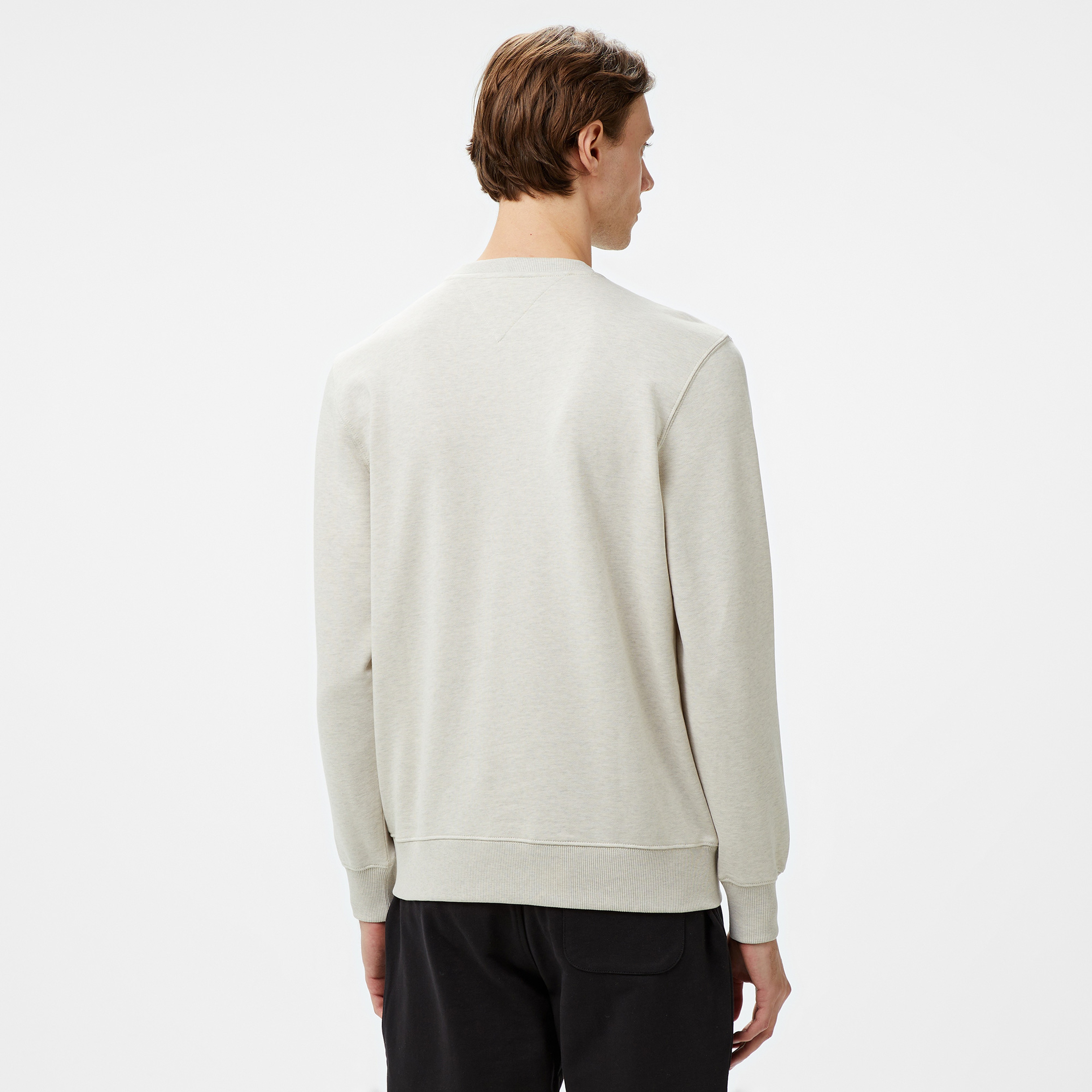 Tommy Hilfiger Essential Terry Crewneck Erkek Krem Sweatshirt