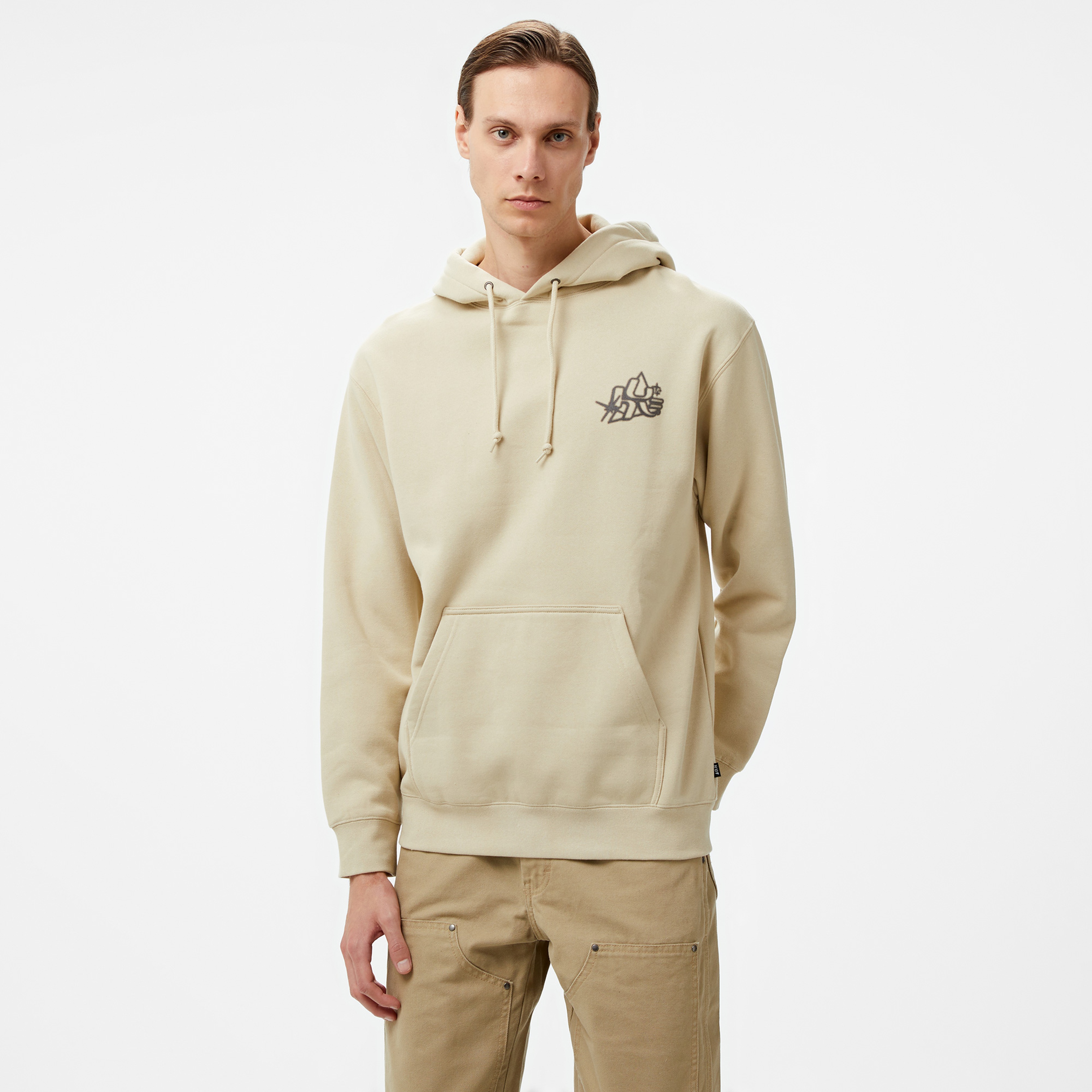 HUF Glow Pullover Erkek Gri Sweatshirt