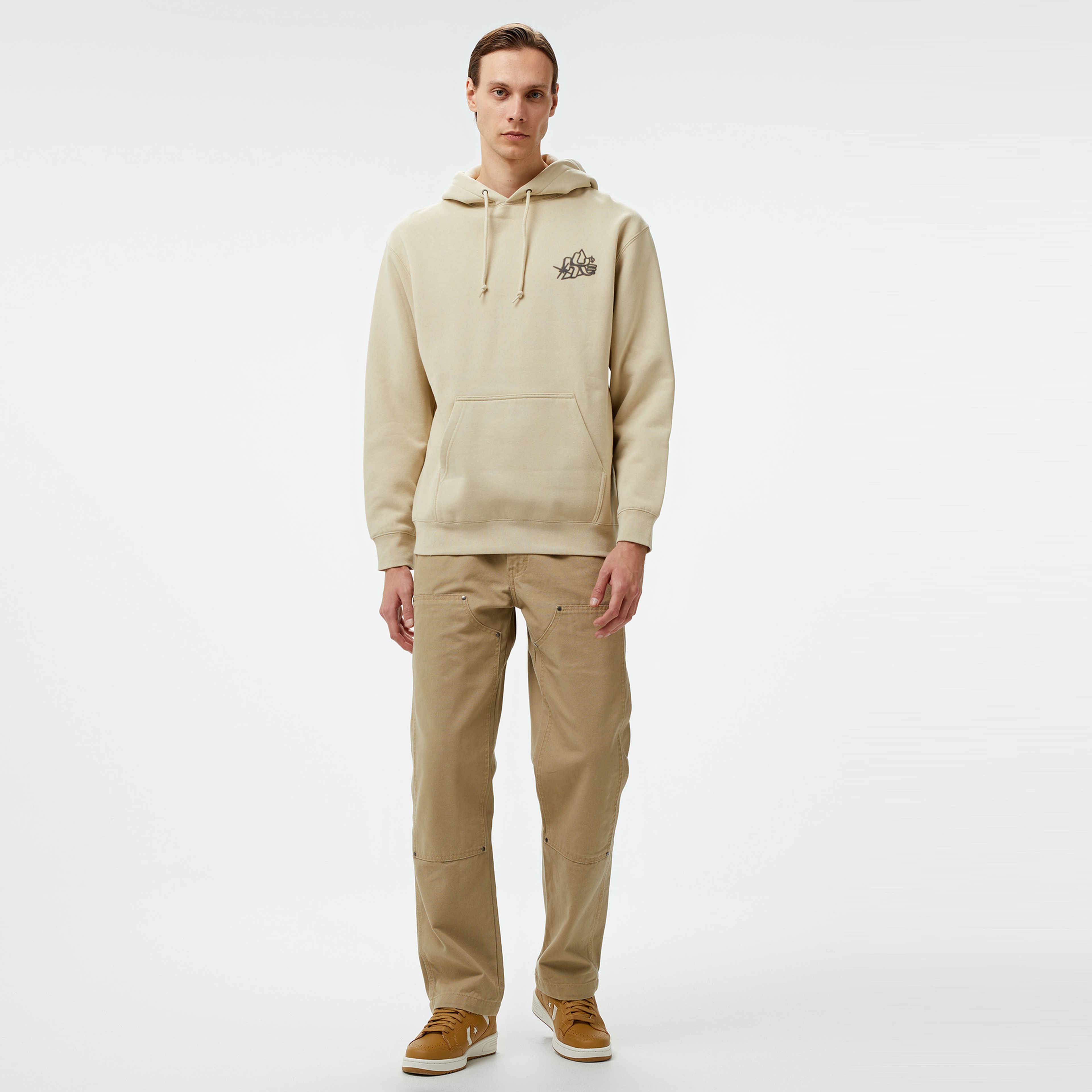HUF Glow Pullover Erkek Gri Sweatshirt