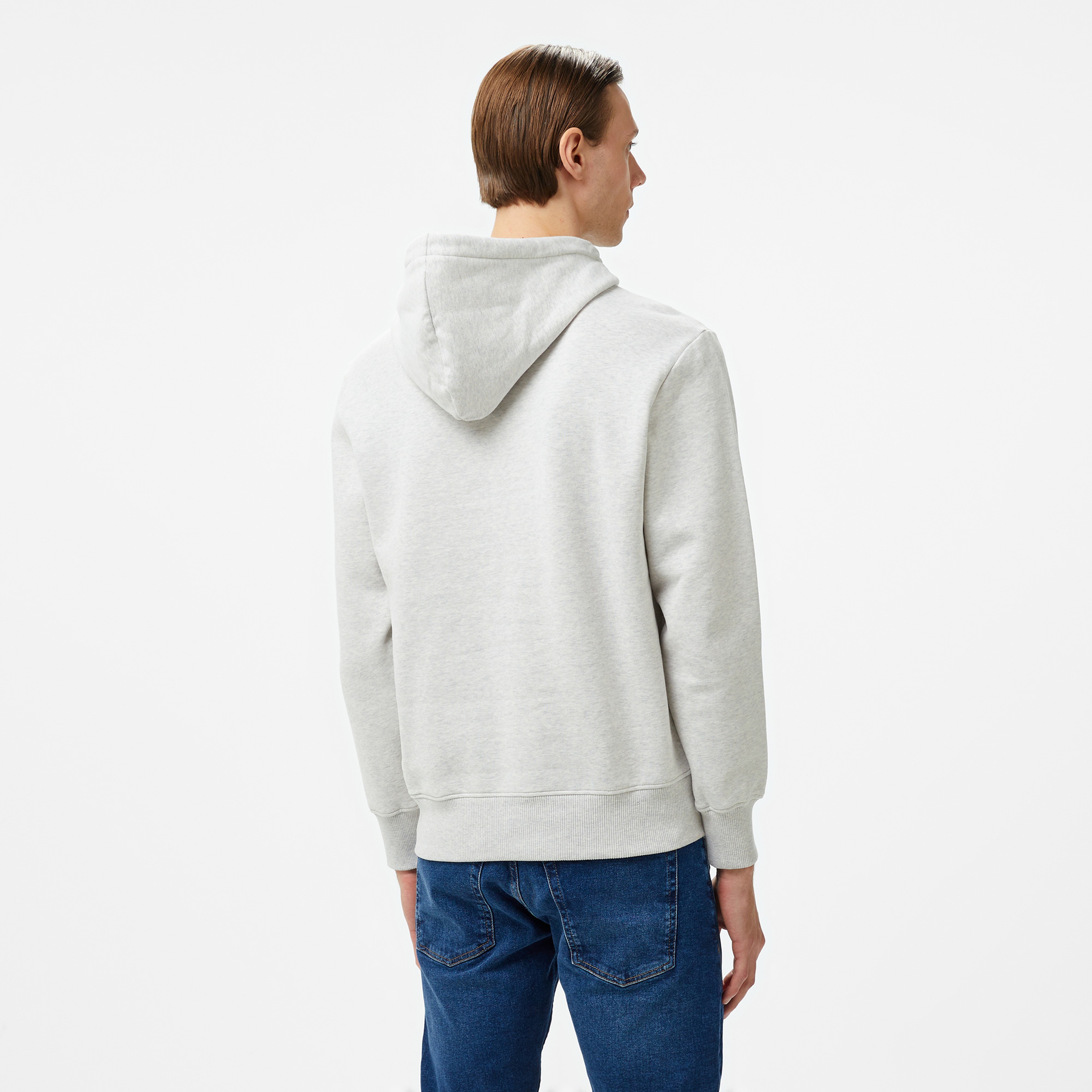 Calvin Klein Jeans Chenılle Monologo Erkek Gri Hoodie