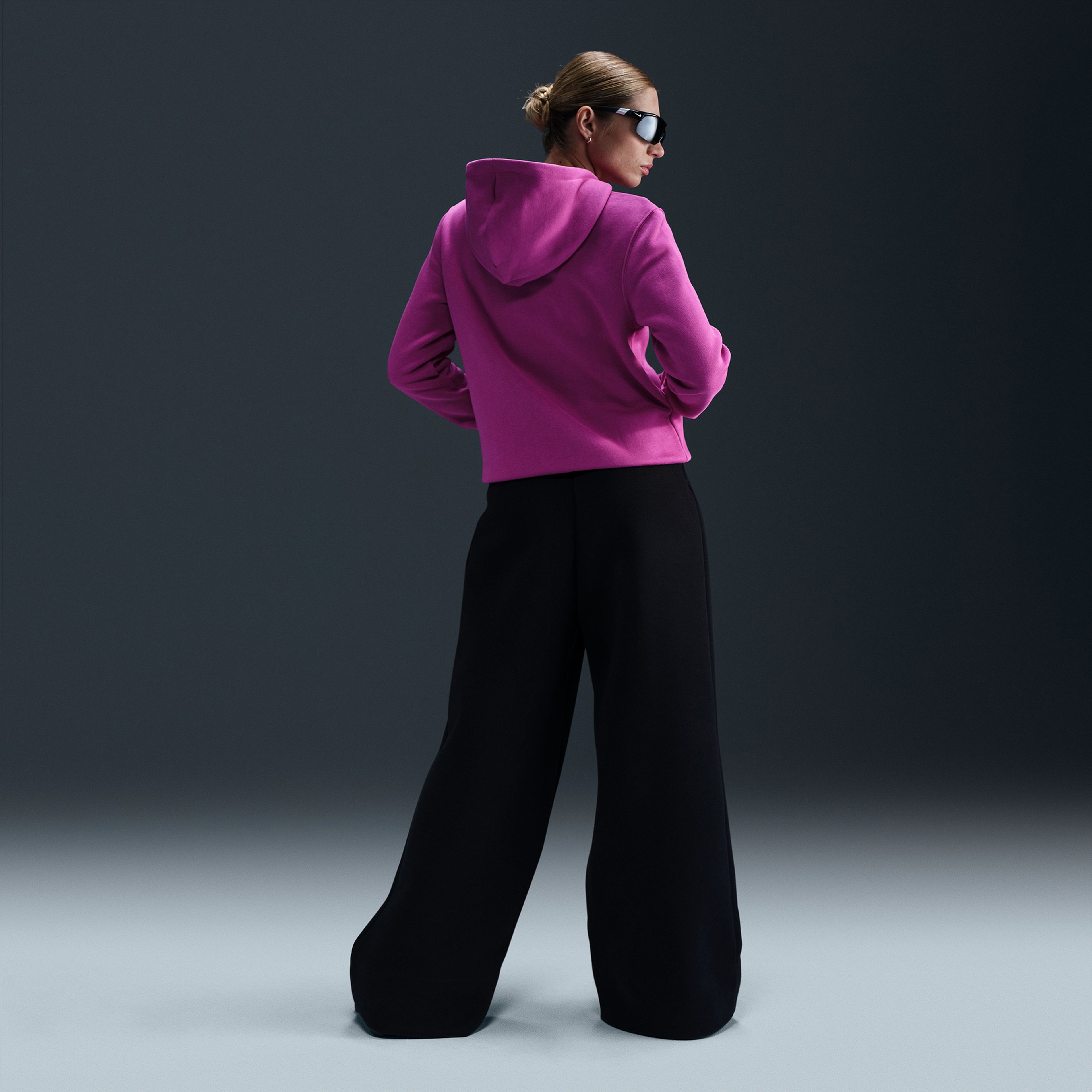 Nike Sportswear Phoenix Fleece Kadın Mor Kapüşonlu Sweatshirt