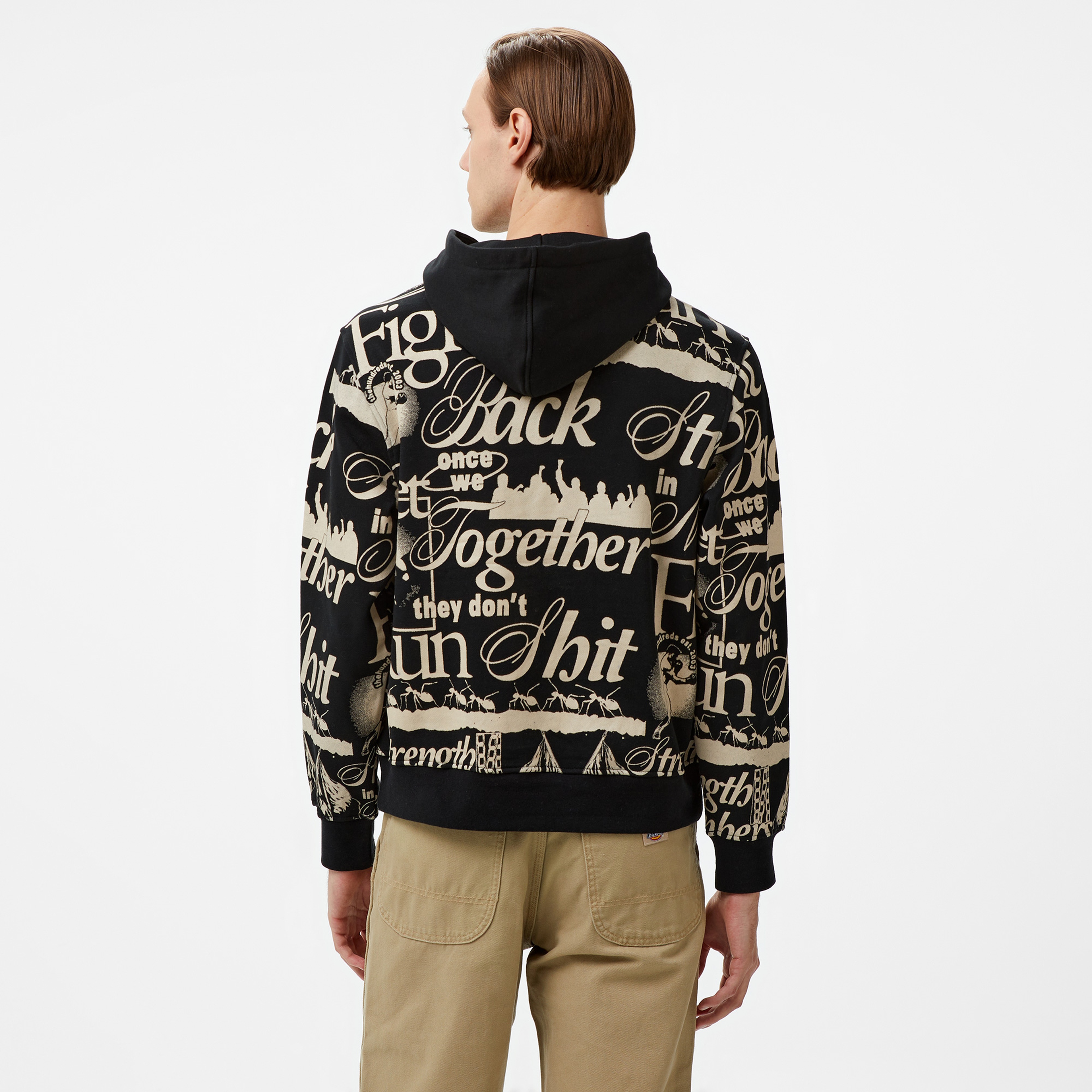 The Hundreds Fight Back Pullover Erkek Siyah Sweatshirt