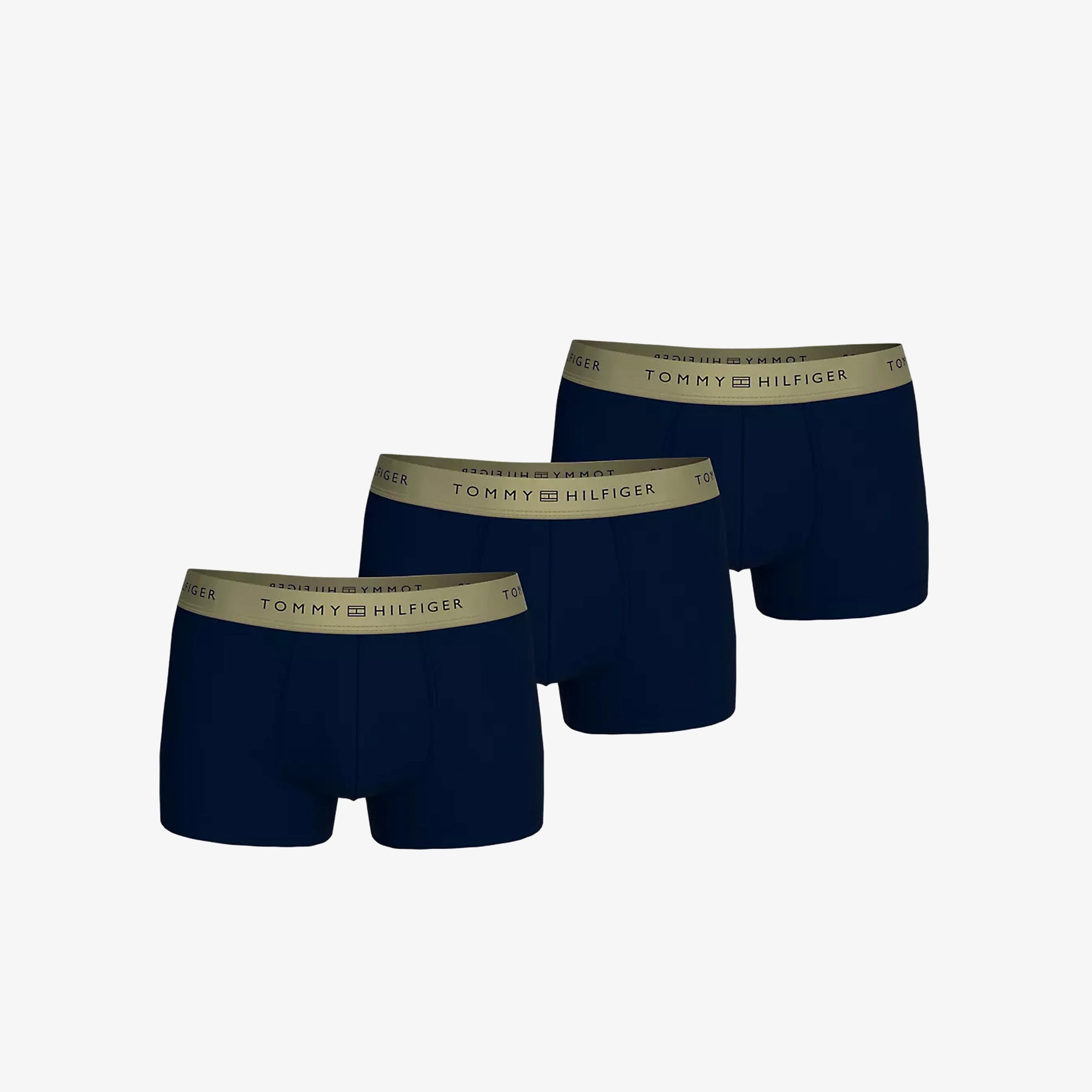 Tommy Hilfiger 3lü Metallic Erkek Altın Boxer