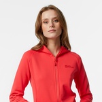 Jack Wolfskin Baiselberg Hooded Fz Kadın Kırmızı Polar Ceket