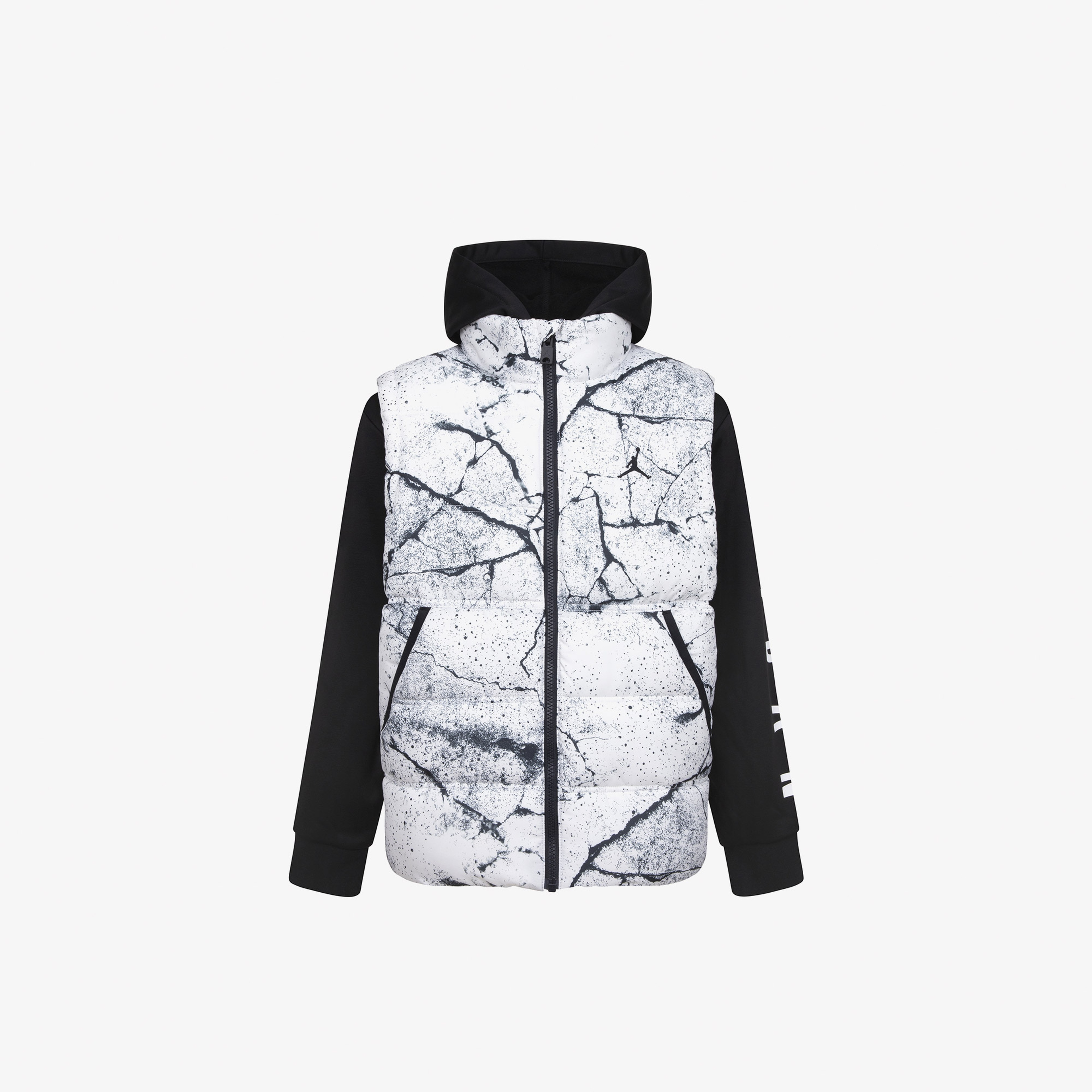 Jordan Jdb 2 Fer Çocuk Gri/Siyah Kapüşonlu Mont