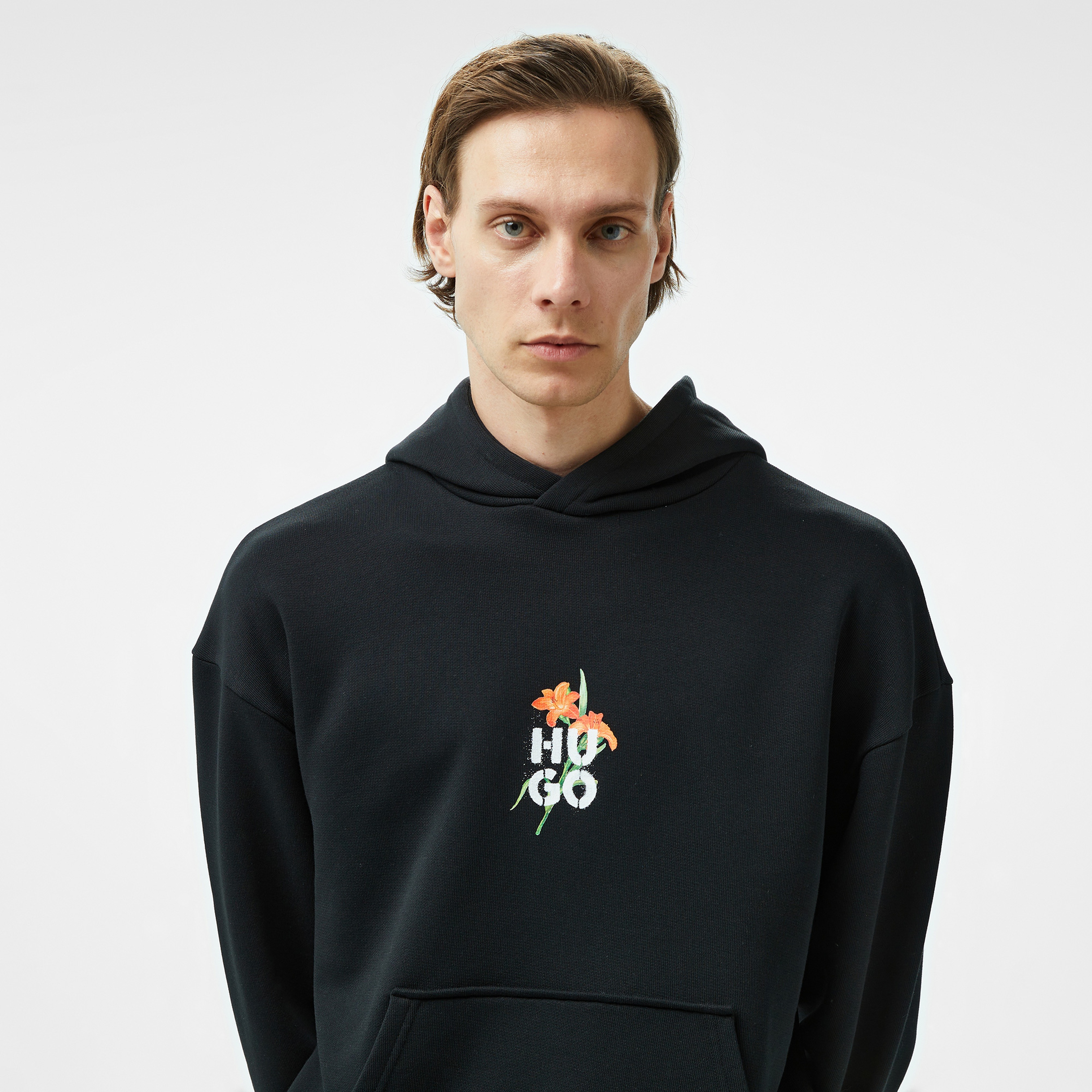 Hugo Diblossomy Erkek Siyah Sweatshirt