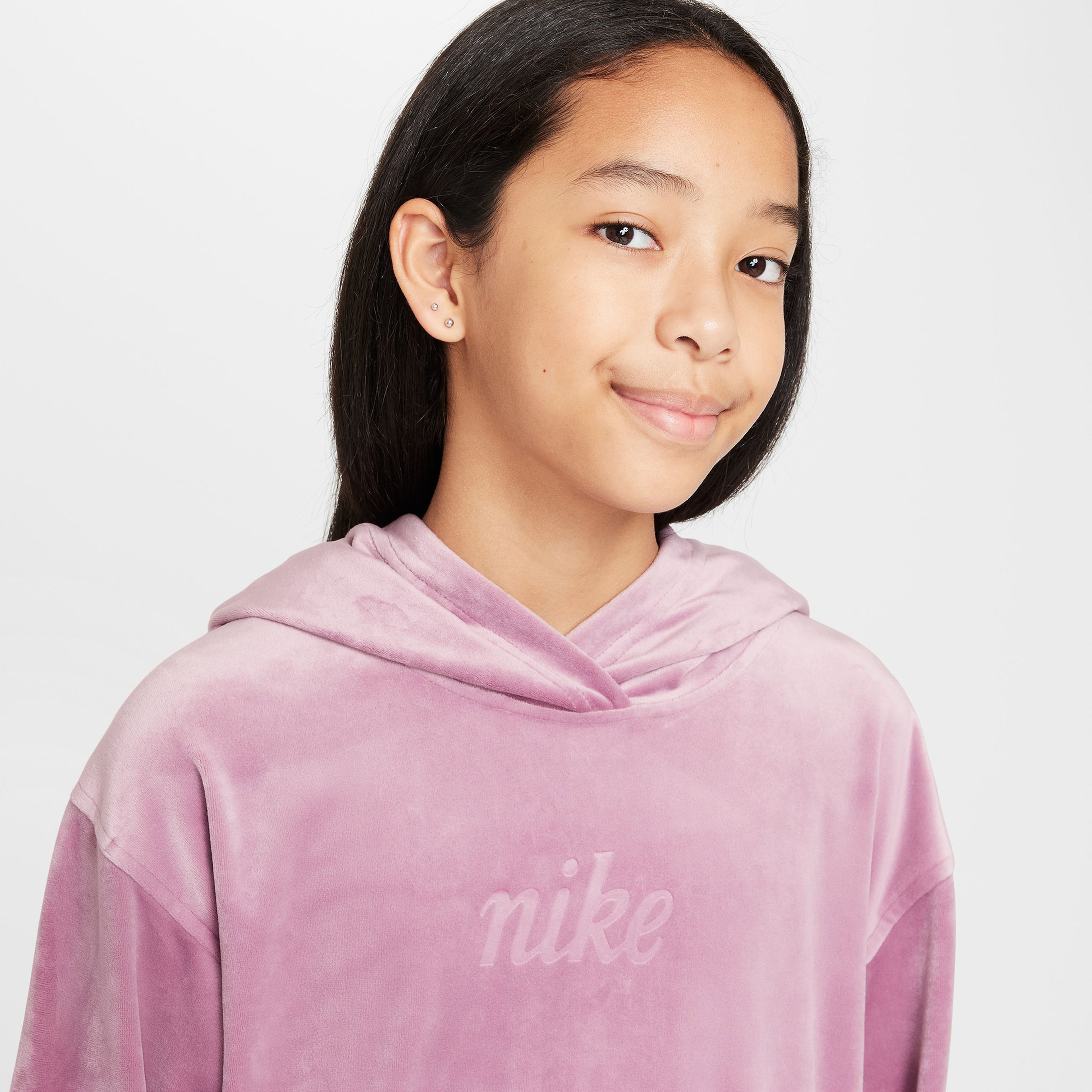Nike Sportswear Çocuk Mor Kapüşonlu Sweatshirt