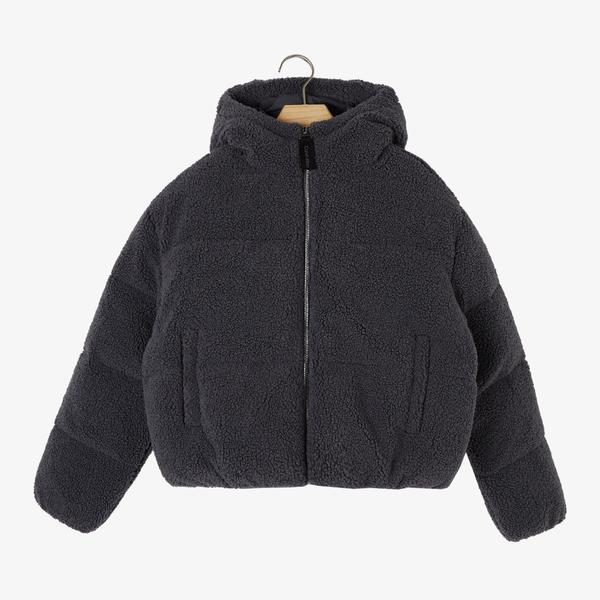 Calvin Klein Jeans Teddy Hooded Puffer Çocuk Siyah Ceket