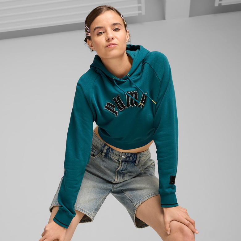 Puma Classics Relaxed Kadın Yeşil Sweatshirt