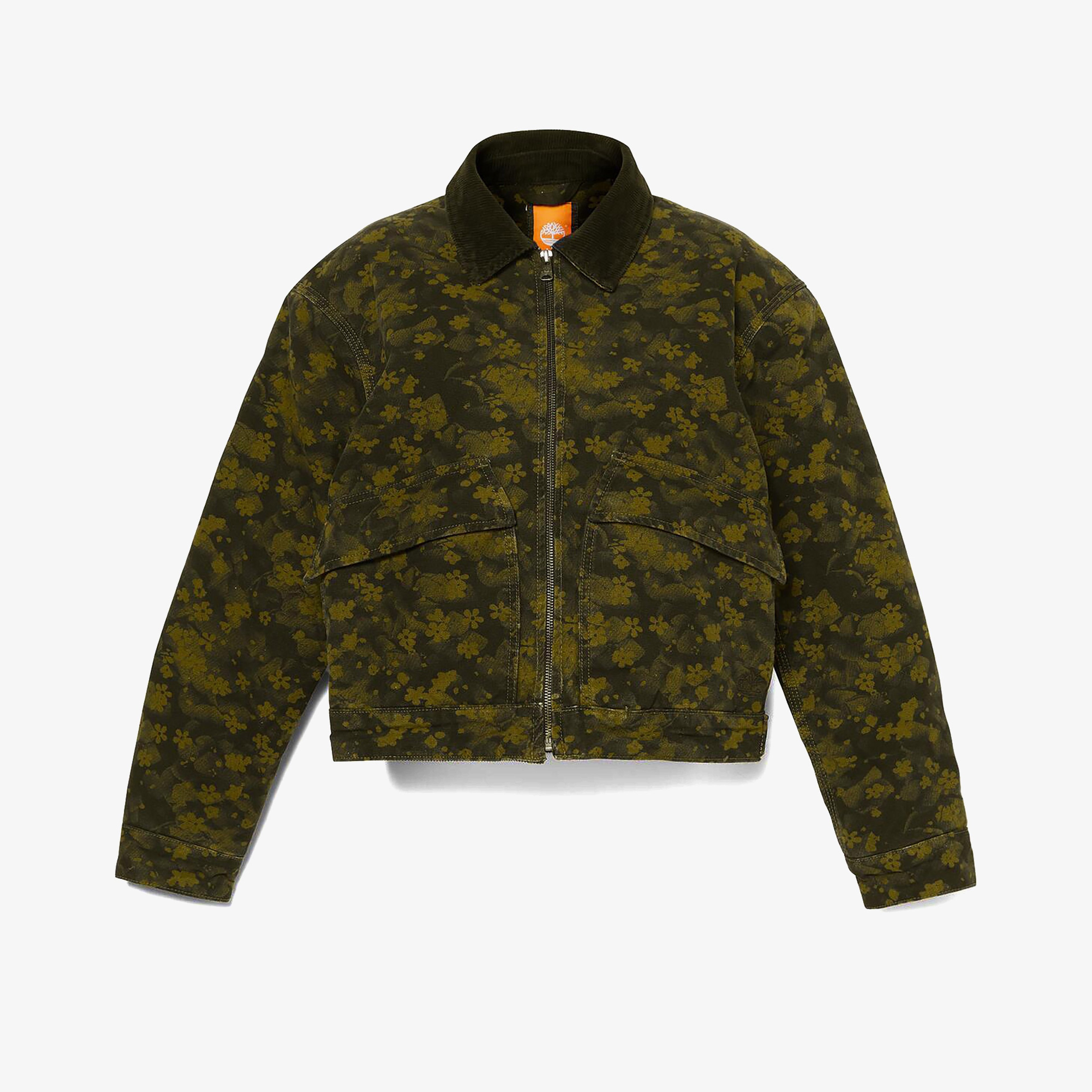 Timberland Strafford Quılted Washed Canvas Printed Kadın Yeşil Ceket